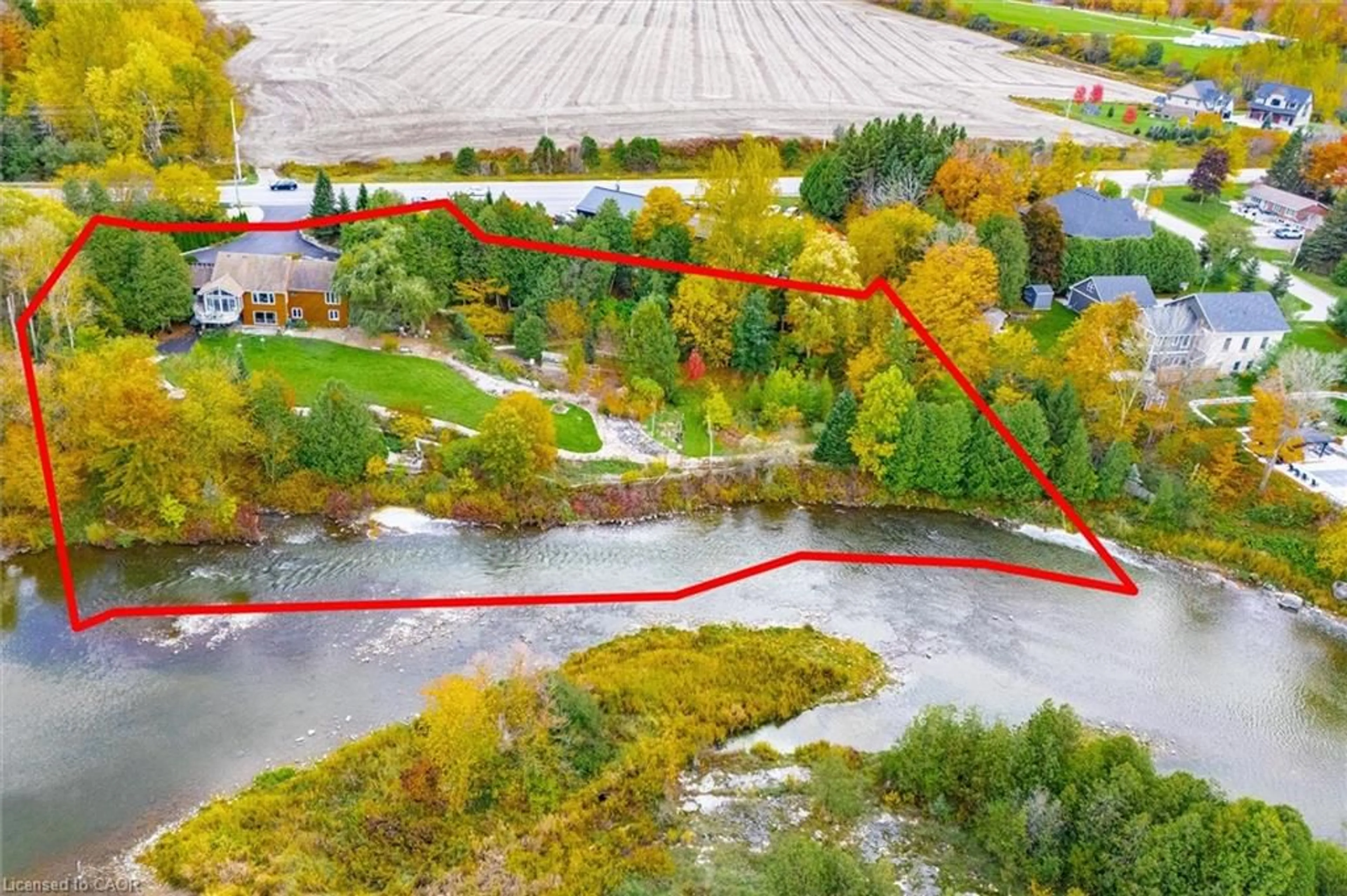 A pic from outside/outdoor area/front of a property/back of a property/a pic from drone, water/lake/river/ocean view for 8060 Wellington Rd 18 Rd, Fergus Ontario N1M 2W5