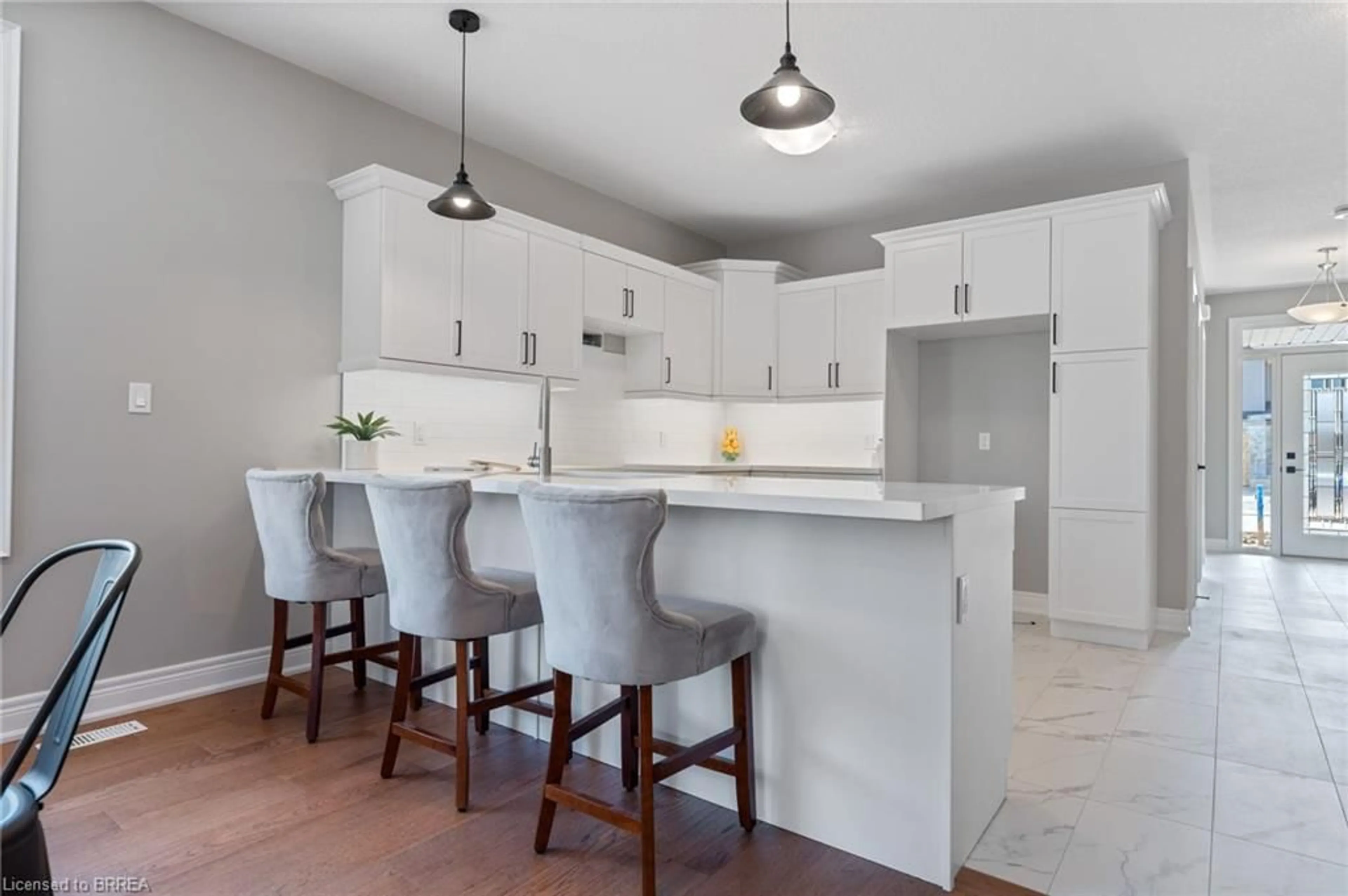 Open concept kitchen, ceramic/tile floor for 159 Craddock Blvd, Jarvis Ontario N0A 1J0