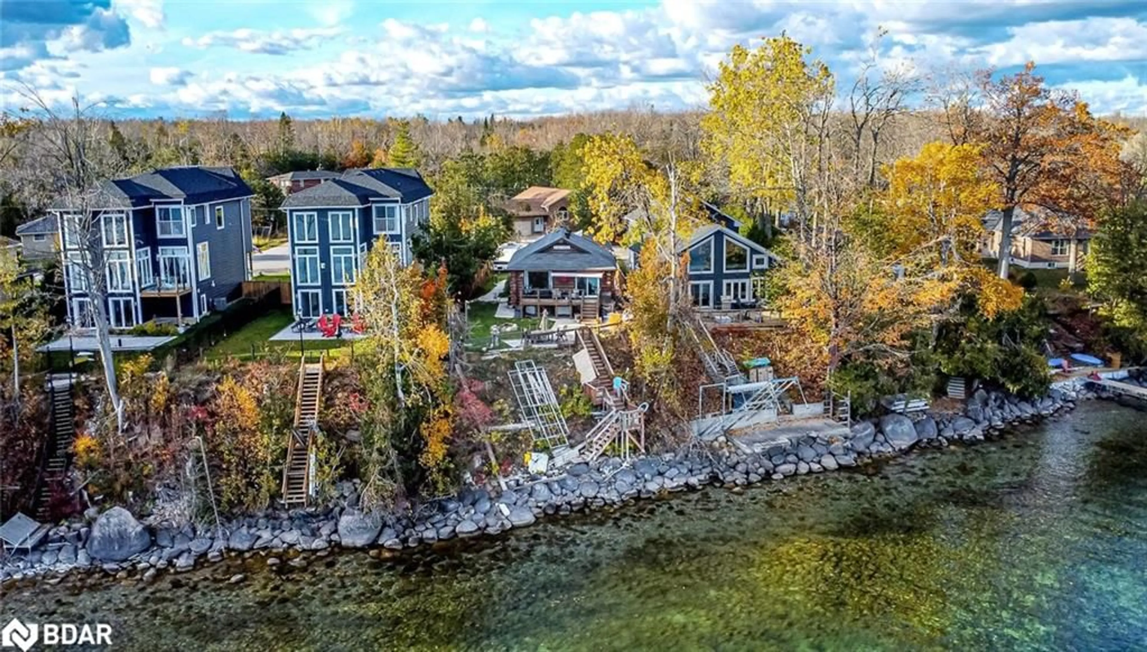 A pic from outside/outdoor area/front of a property/back of a property/a pic from drone, water/lake/river/ocean view for 17 Stanley Ave, Oro-Medonte Ontario L0L 1T0