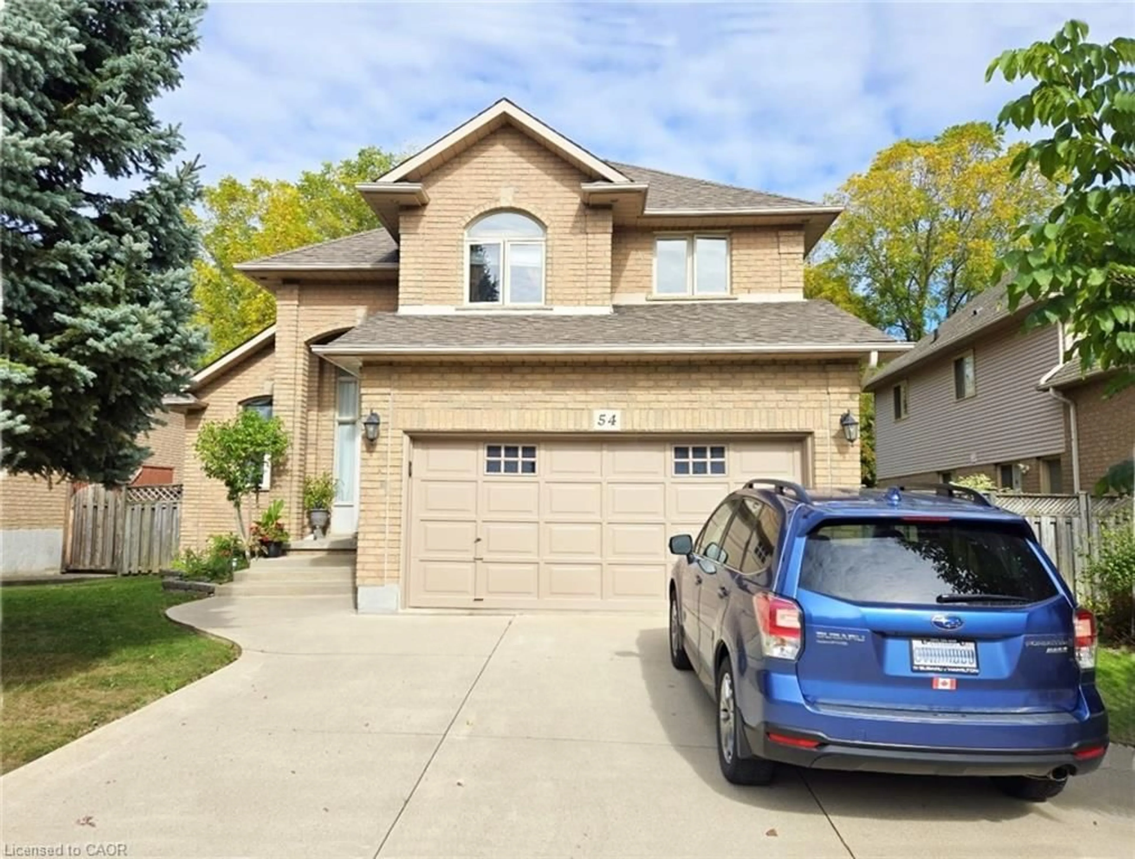 Home with brick exterior material, street for 54 Falconridge Dr, Hamilton Ontario L9B 2P3