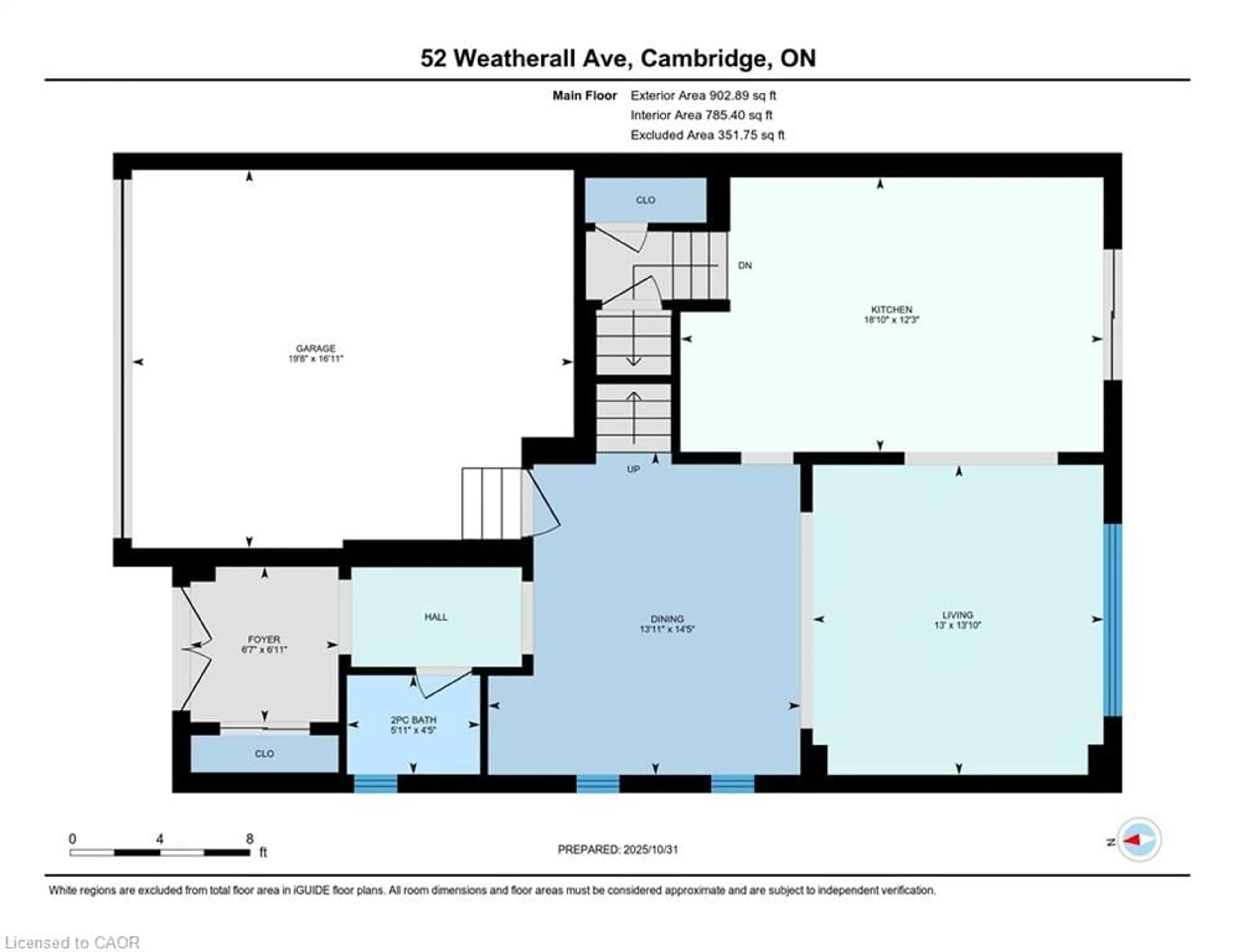 Floor plan for 52 Weatherall Ave, Cambridge Ontario N3H 0C1