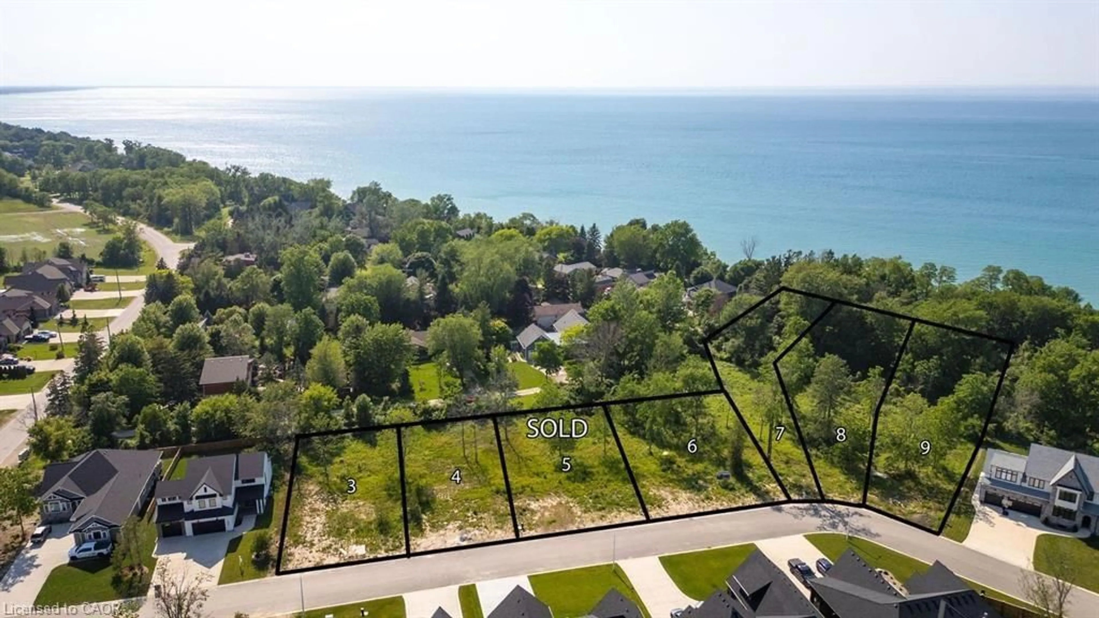 A pic from outside/outdoor area/front of a property/back of a property/a pic from drone, water/lake/river/ocean view for 7049 Blue Coast Hts, Plympton-Wyoming Ontario N0N 1E0