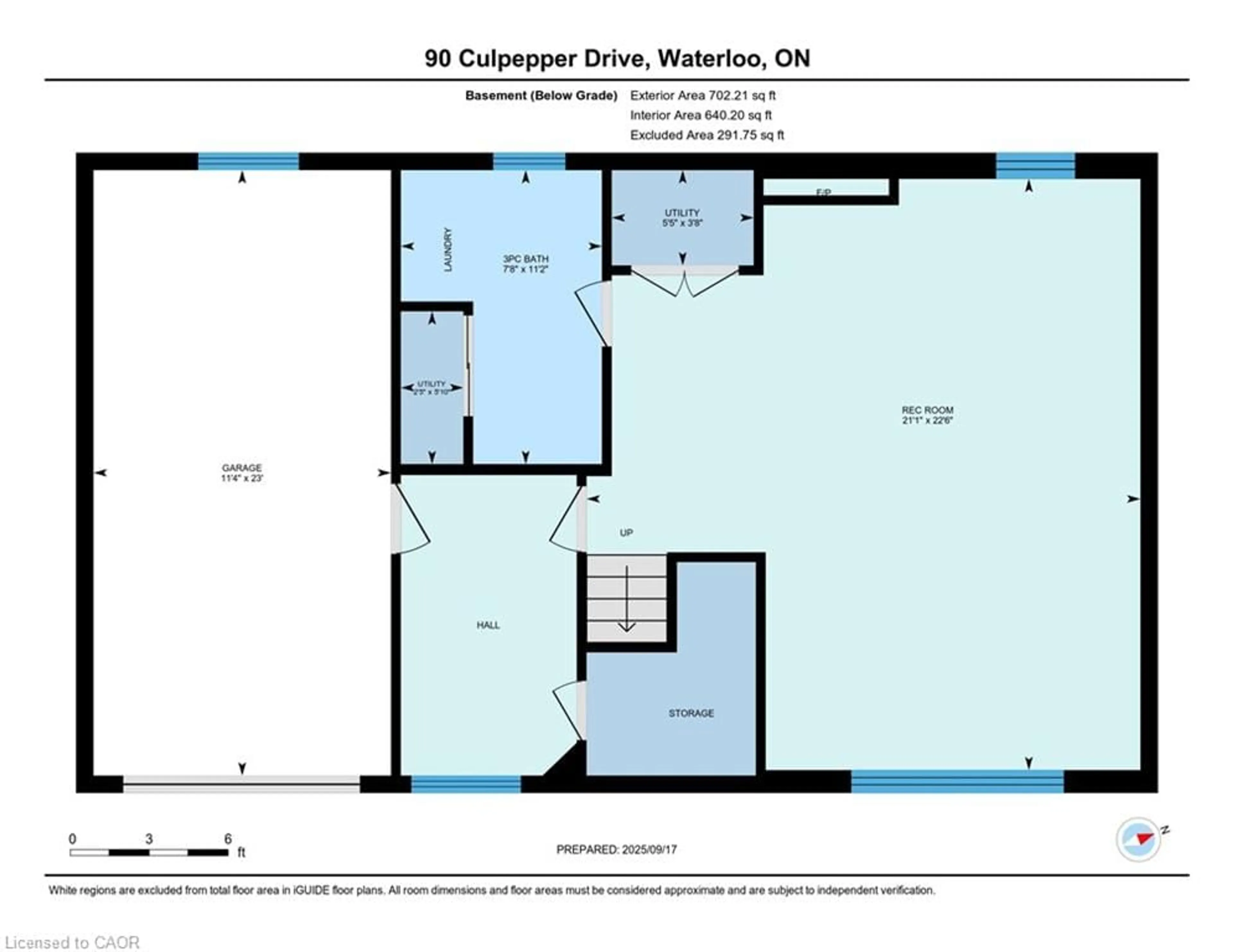 Floor plan for 90 Culpepper Dr, Waterloo Ontario N2L 5S1