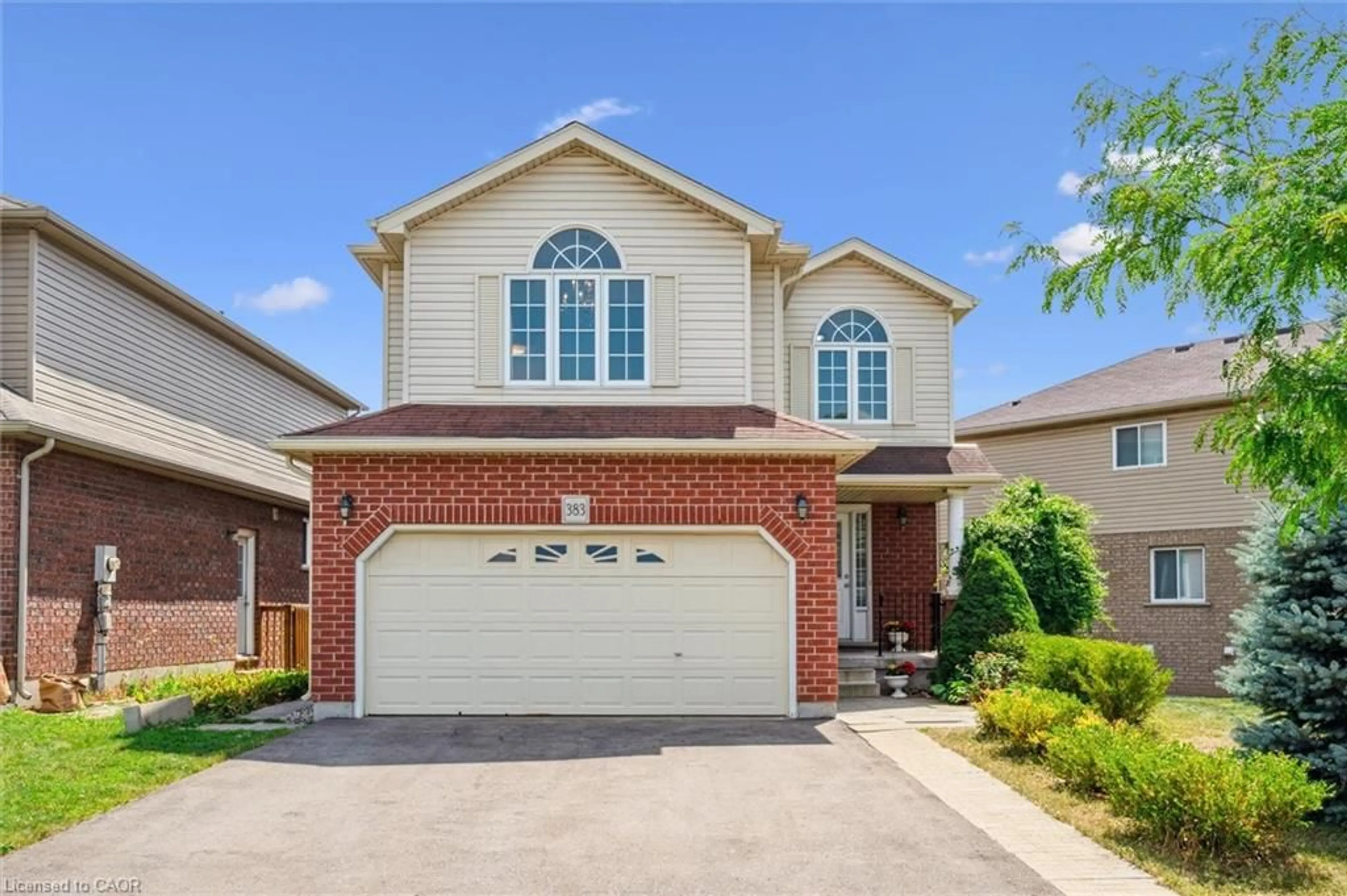 Home with brick exterior material, street for 383 Tealby Cres, Waterloo Ontario N2J 0A1