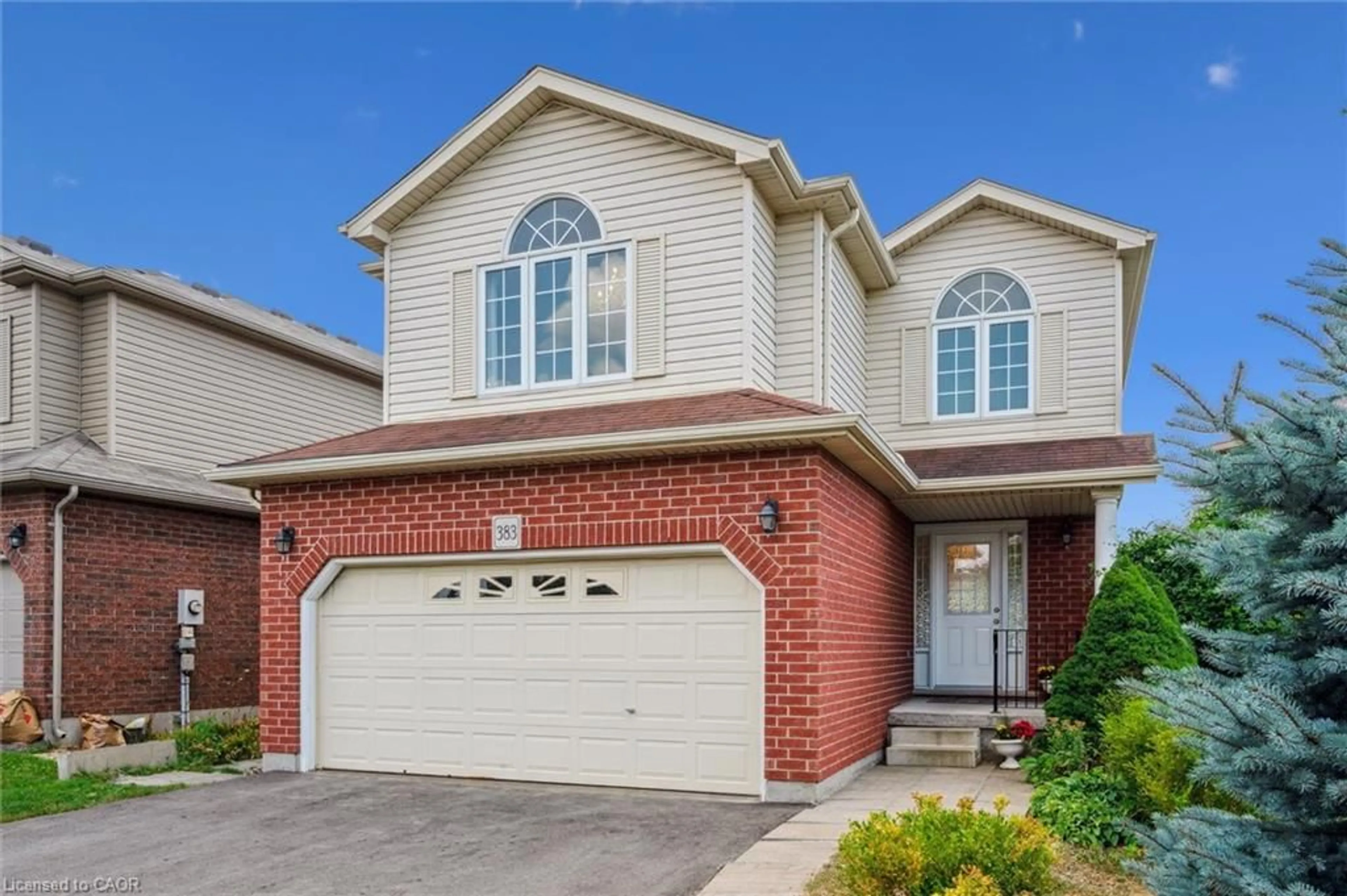 Home with brick exterior material, street for 383 Tealby Cres, Waterloo Ontario N2J 0A1