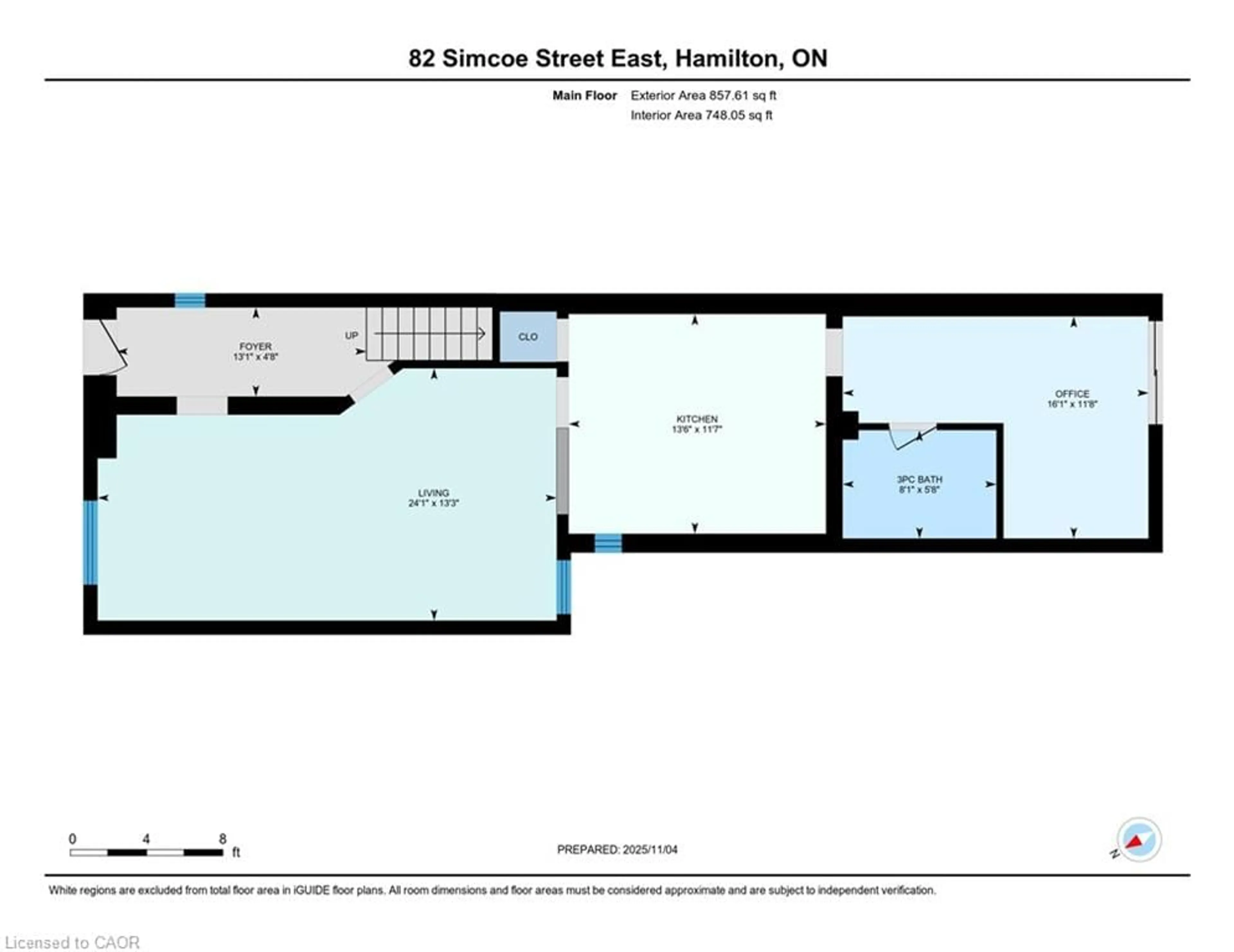 Floor plan for 82 Simcoe St, Hamilton Ontario L8L 3N4