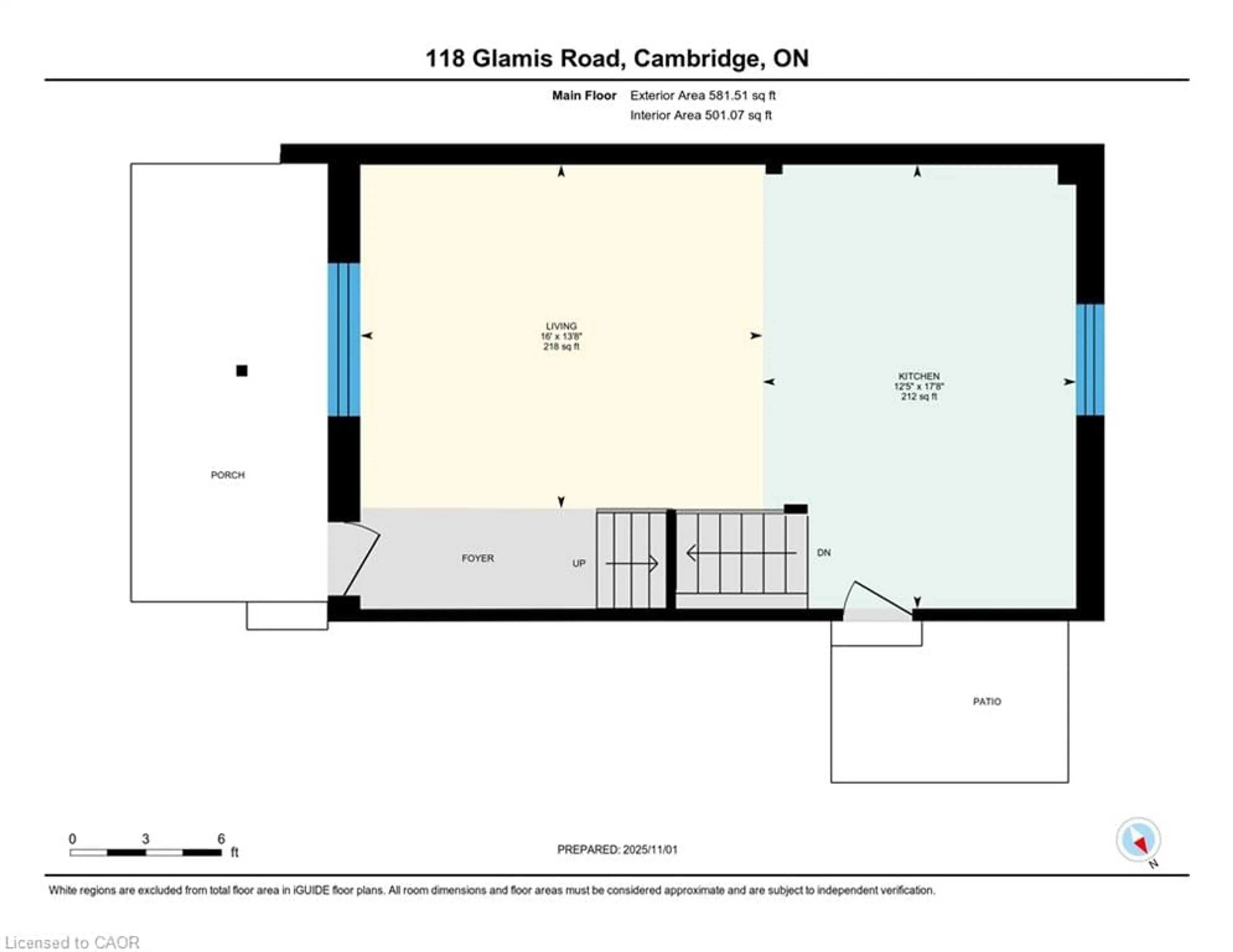 Floor plan for 118 Glamis Rd, Cambridge Ontario N1R 6S8