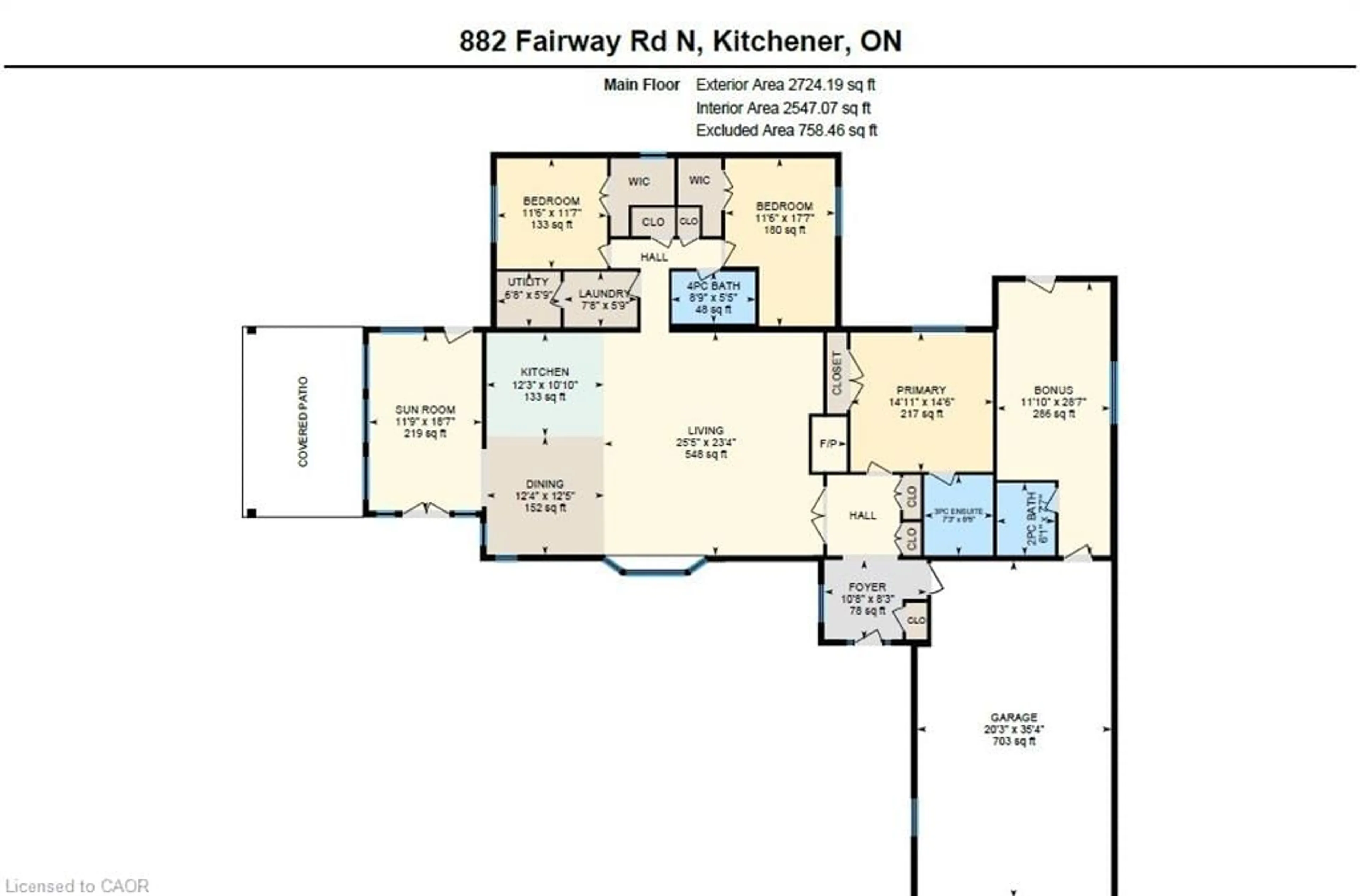 Floor plan for 882-888 Fairway Rd, Kitchener Ontario N2A 0C2