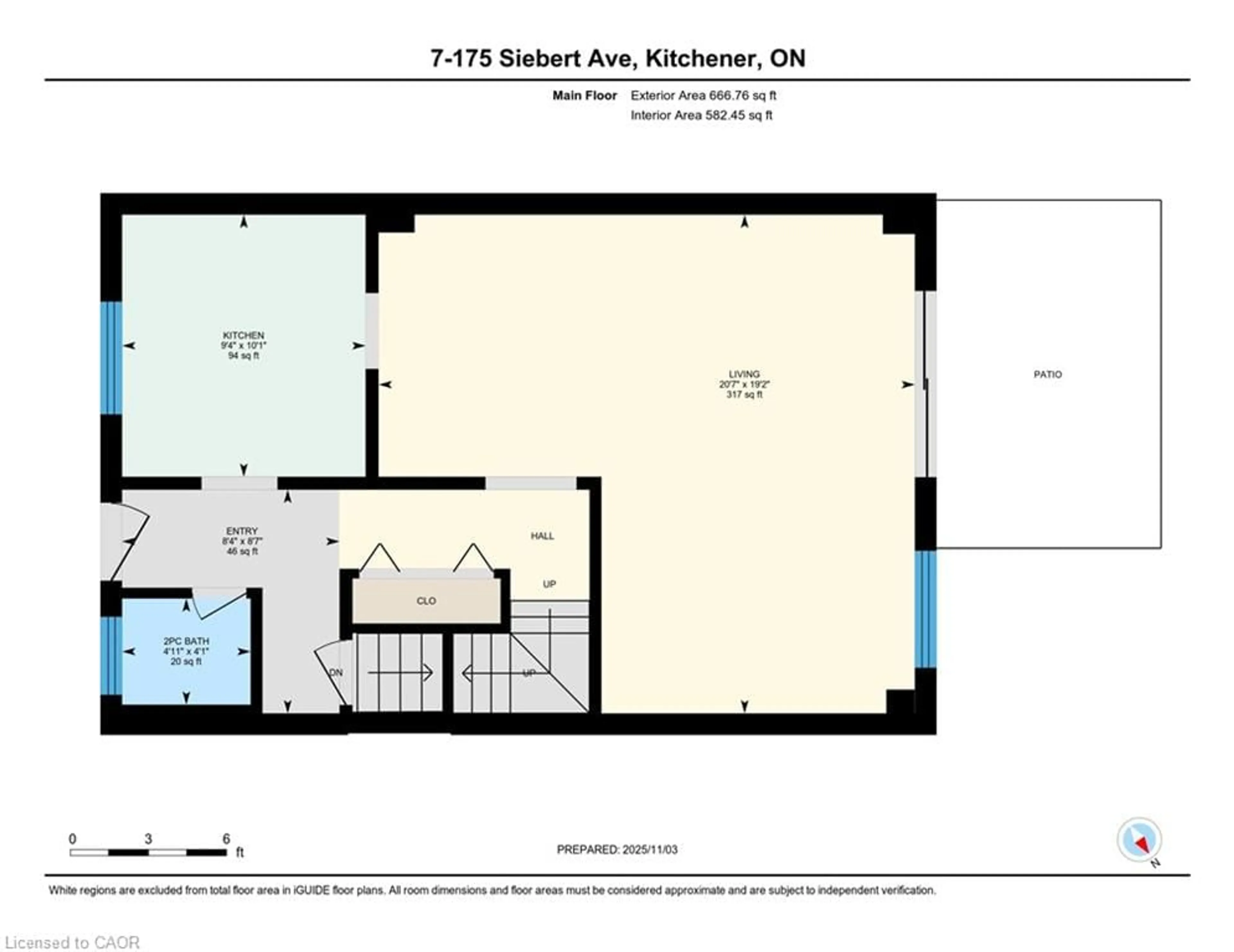 Floor plan for 175 Siebert Ave #7, Kitchener Ontario N2C 2M1