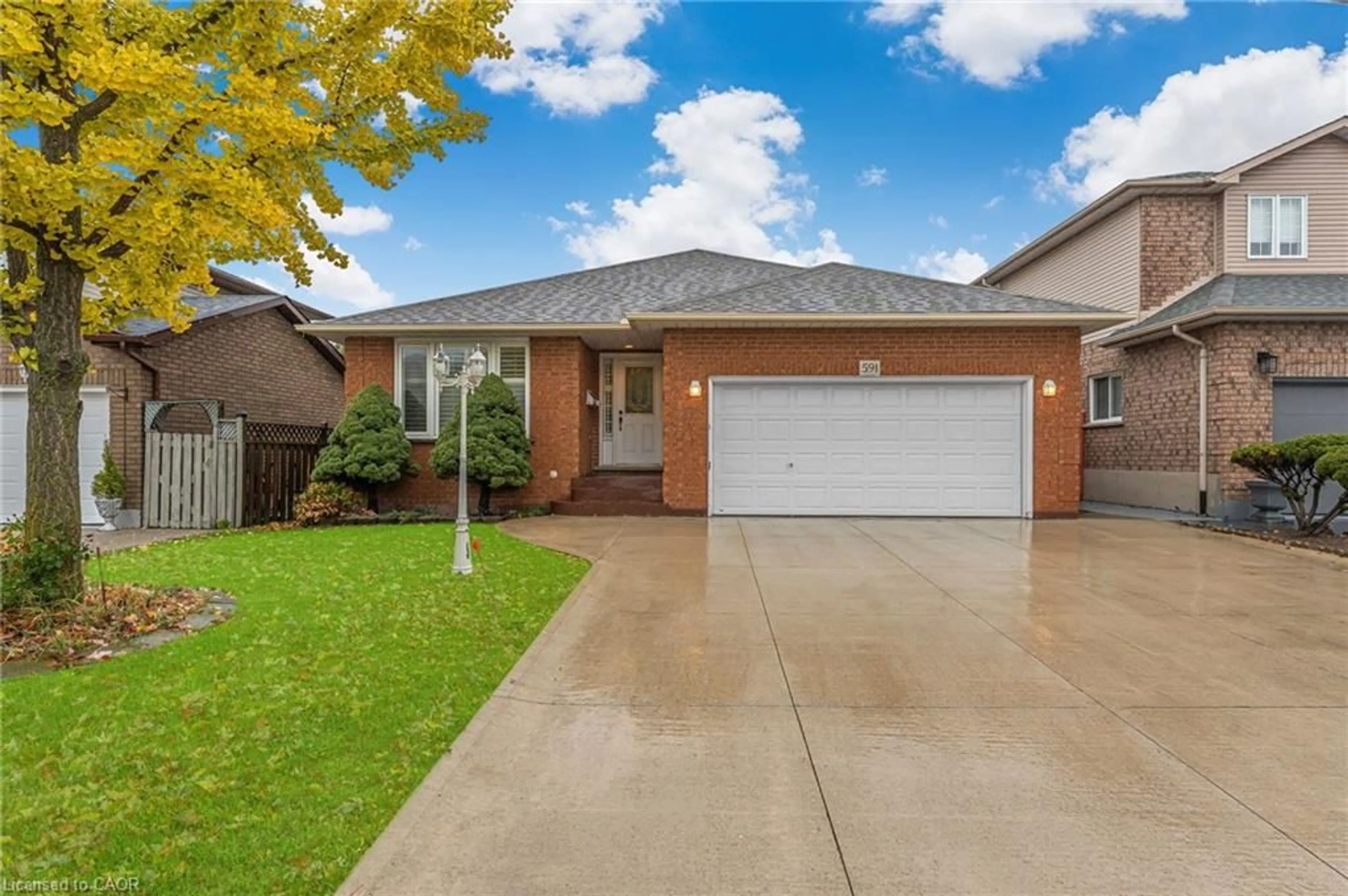 Home with brick exterior material, street for 591 Acadia Dr, Hamilton Ontario L8W 3A8