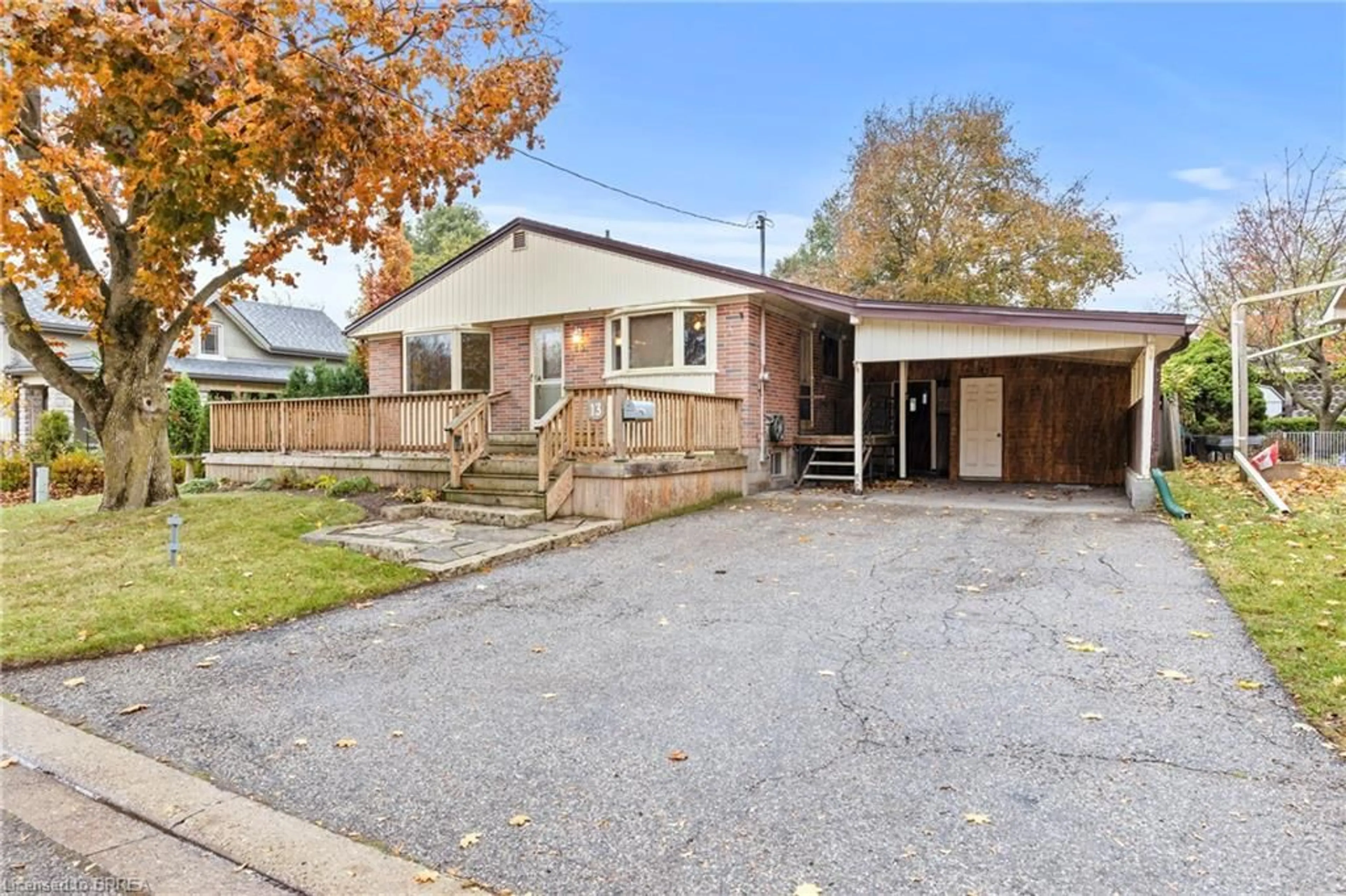 Home with brick exterior material, street for 13 Spencer St, Paris Ontario N3L 1W3