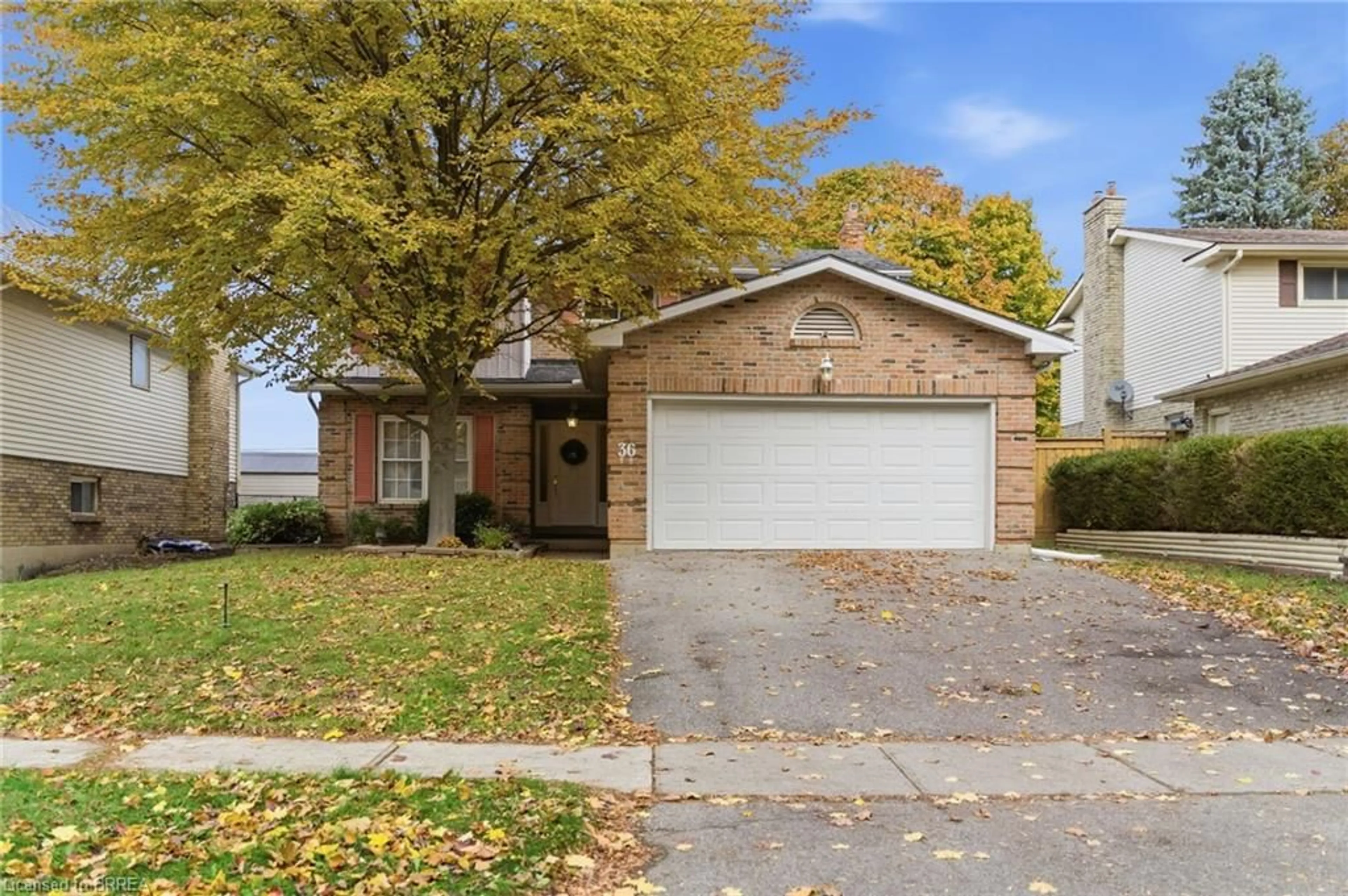 Home with brick exterior material, street for 36 Black Locust Way, Brantford Ontario N3R 7C7