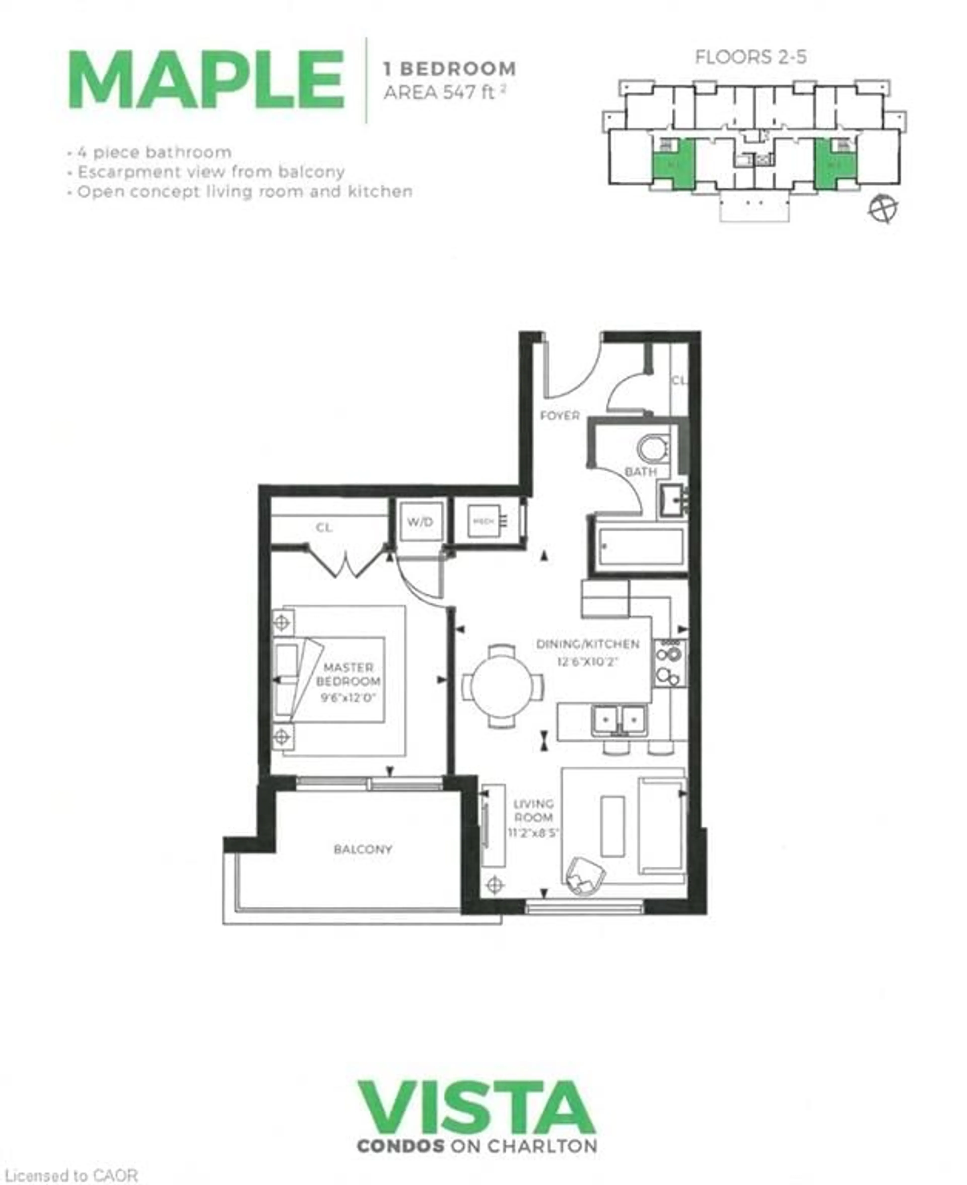 Floor plan for 479 Charlton Ave #502, Hamilton Ontario L8N 0B4