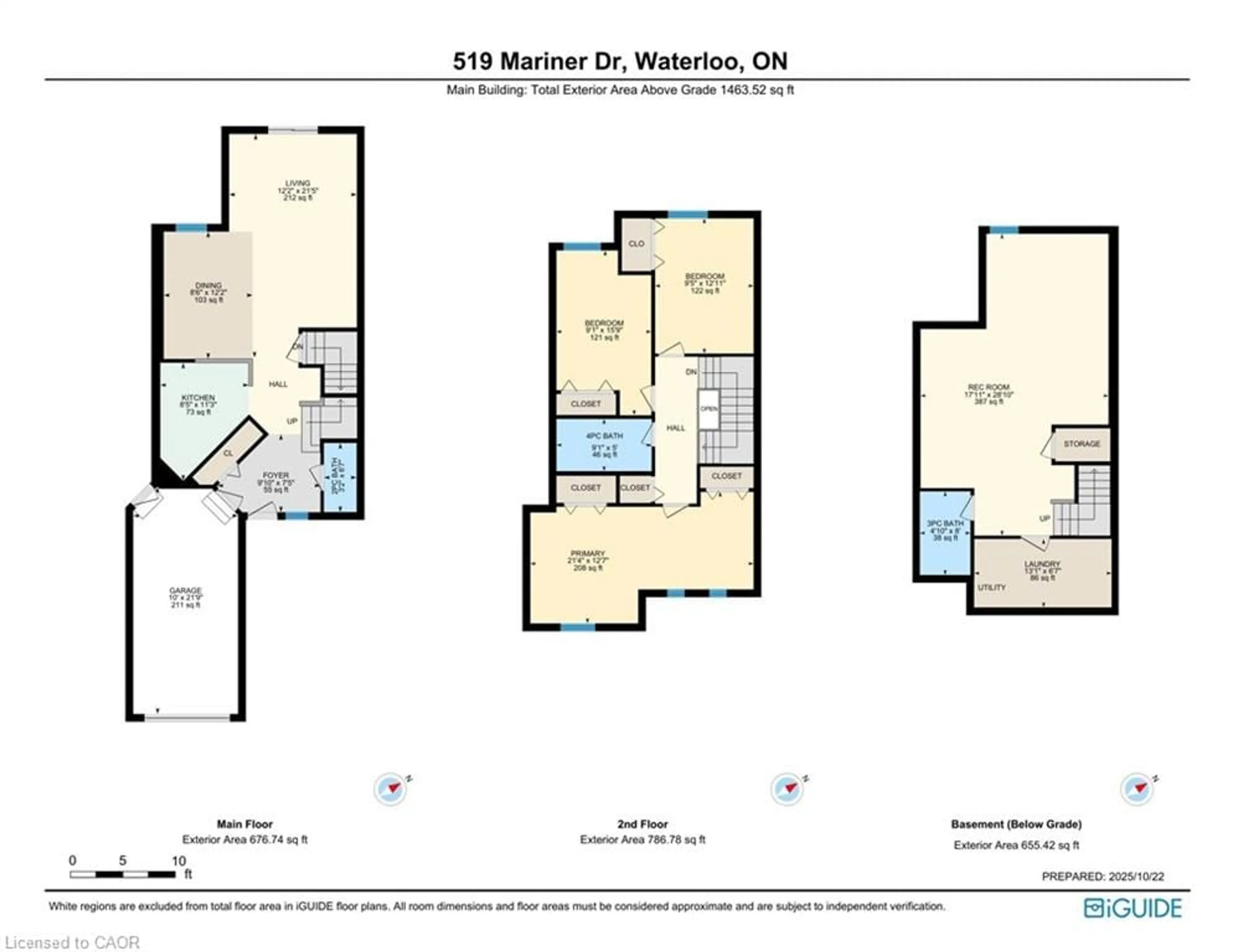 Floor plan for 519 Mariner Dr, Waterloo Ontario N2K 3Y8