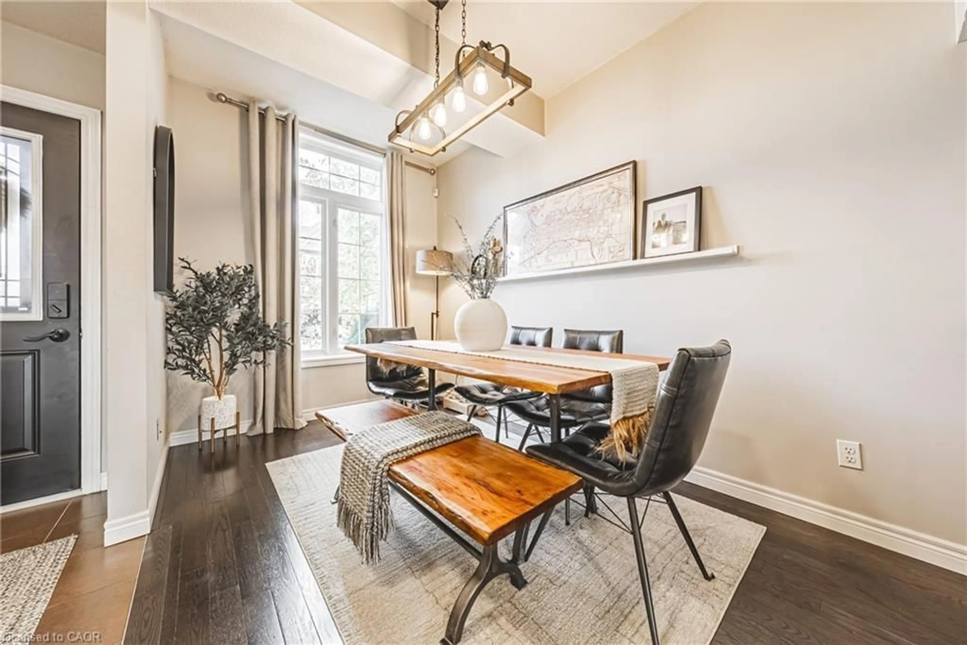 Dining room, wood/laminate floor for 6 Atessa Dr #30, Hamilton Ontario L9B 0C6