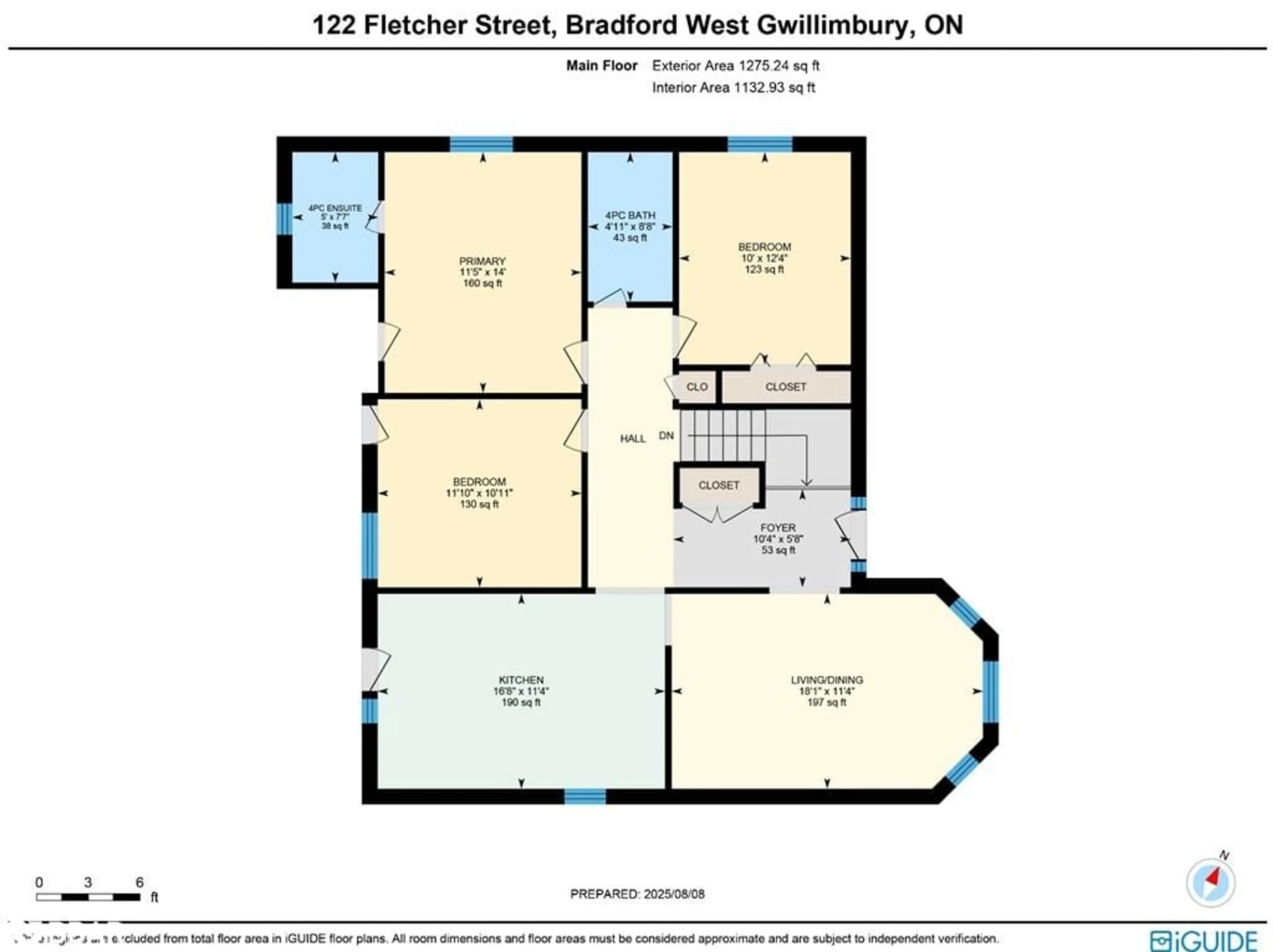Floor plan for 122 Fletcher St, Bradford Ontario L3Z 2Y9