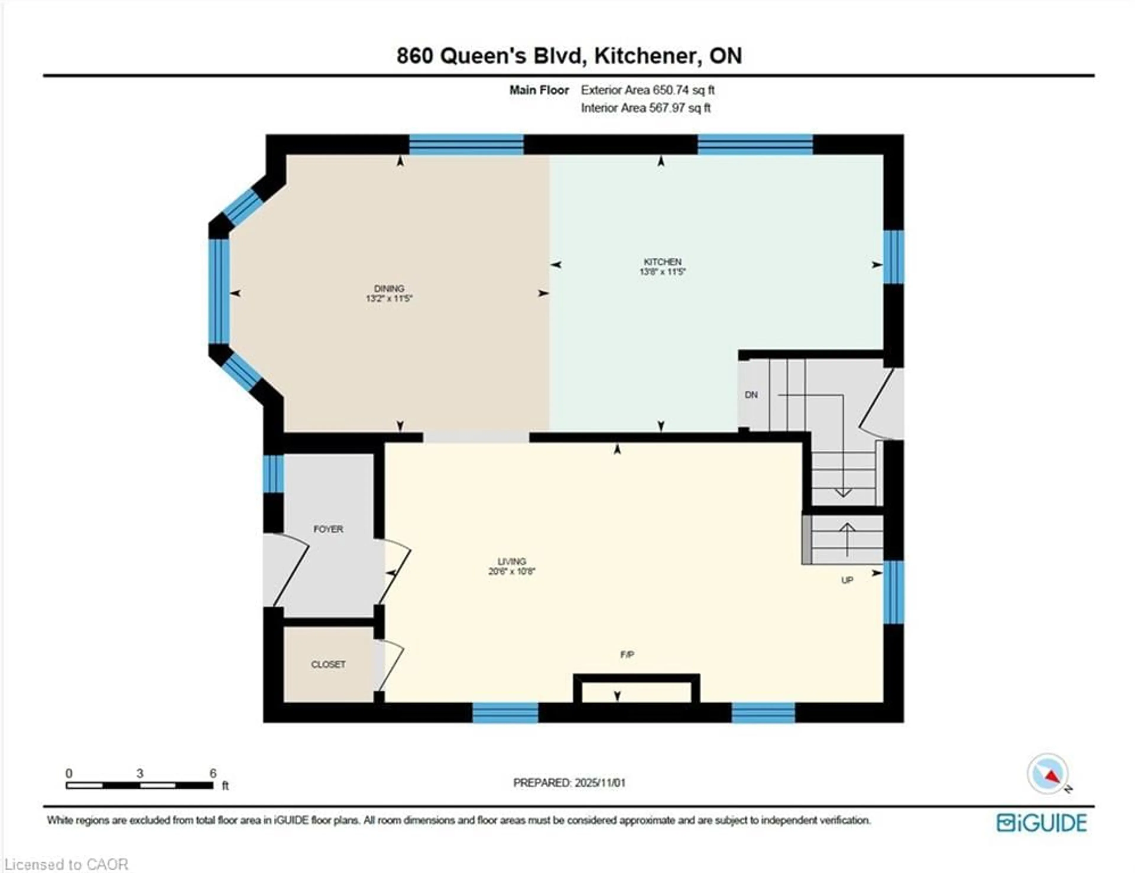 Floor plan for 860 Queens Blvd, Kitchener Ontario N2M 1A7