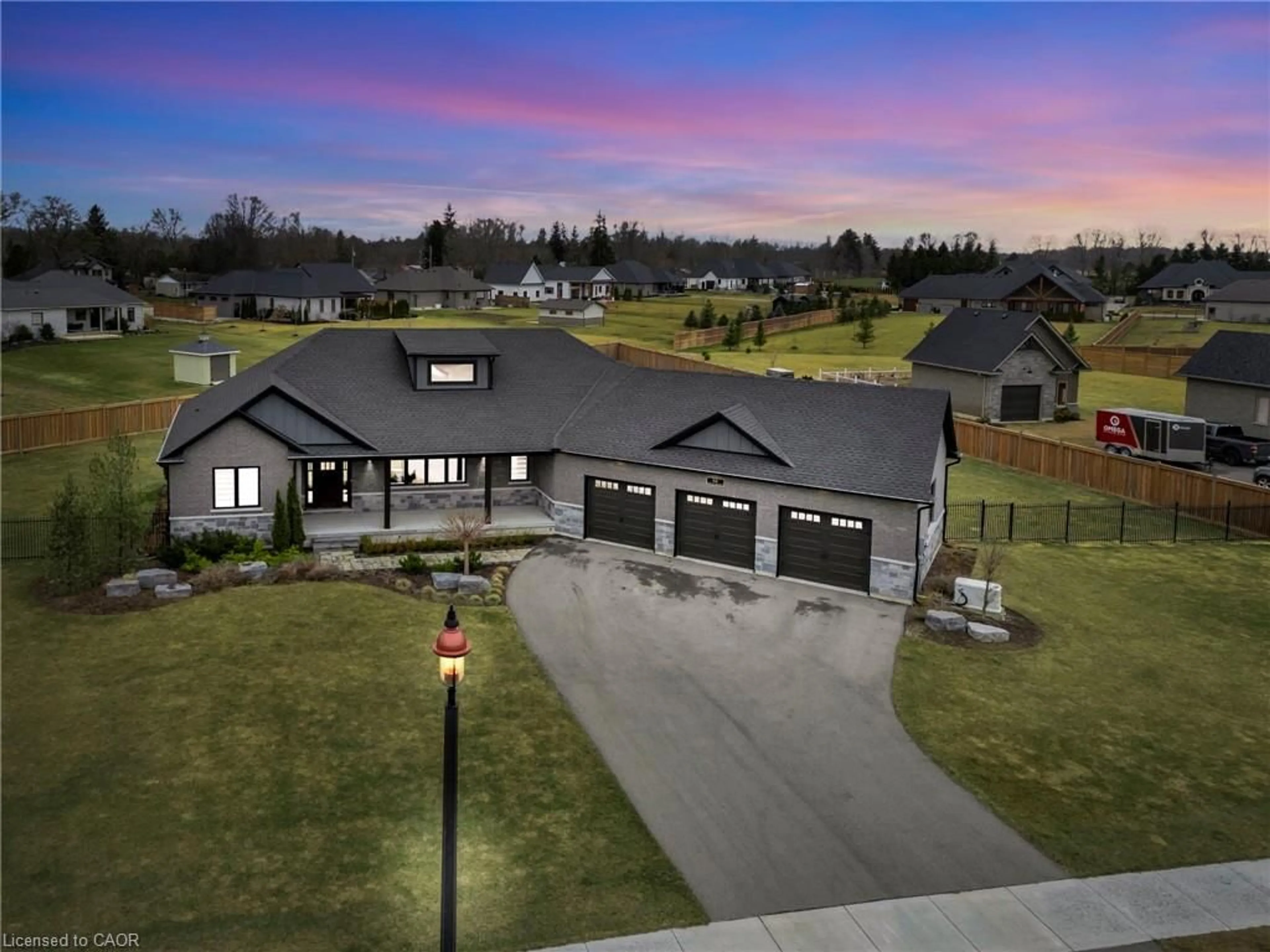 A pic from outside/outdoor area/front of a property/back of a property/a pic from drone, mountain view for 66 August Cres, Otterville Ontario N0J 1R0