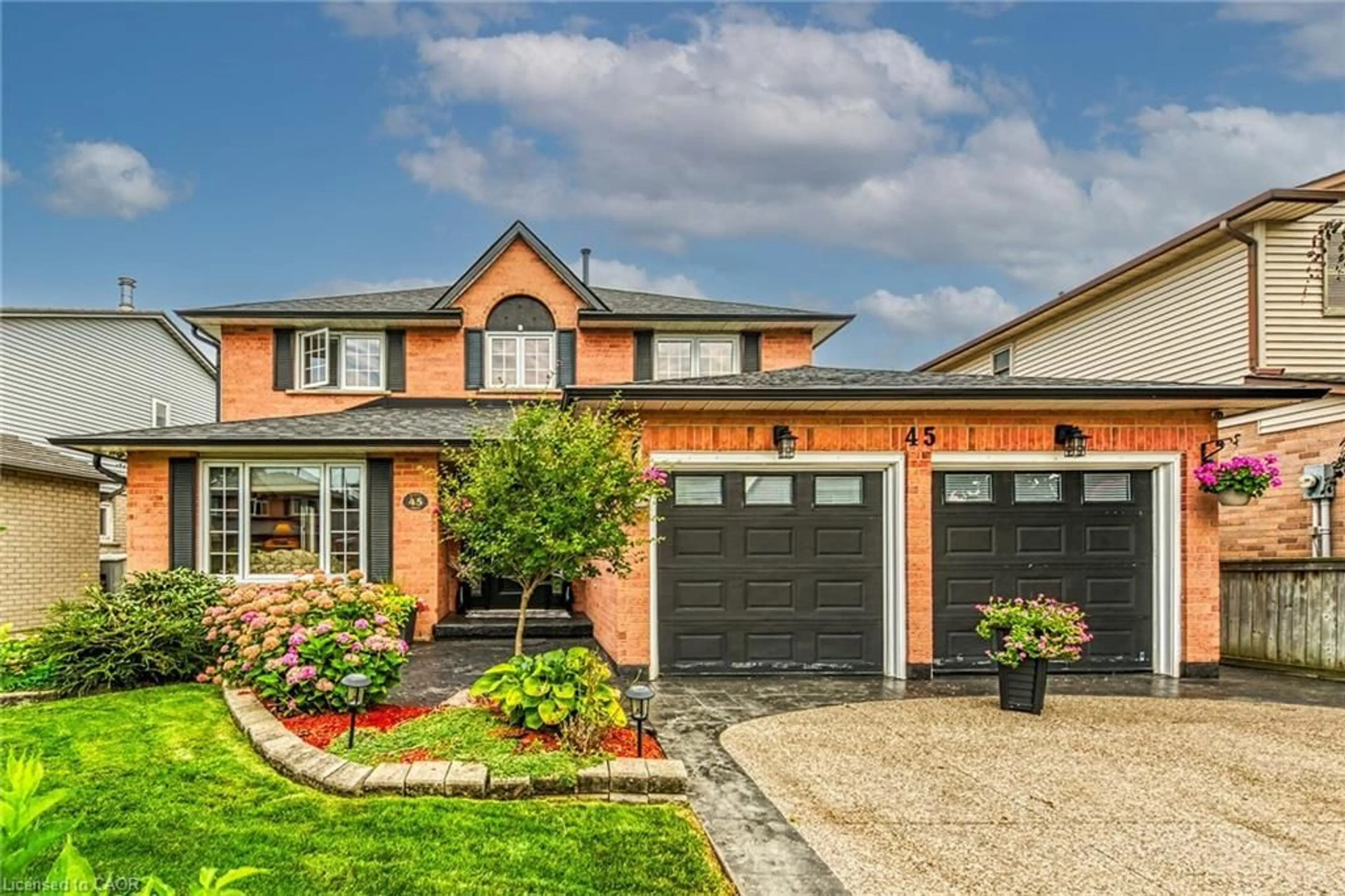 Home with brick exterior material, street for 45 Dublin Dr, Hamilton Ontario L9B 1Z9