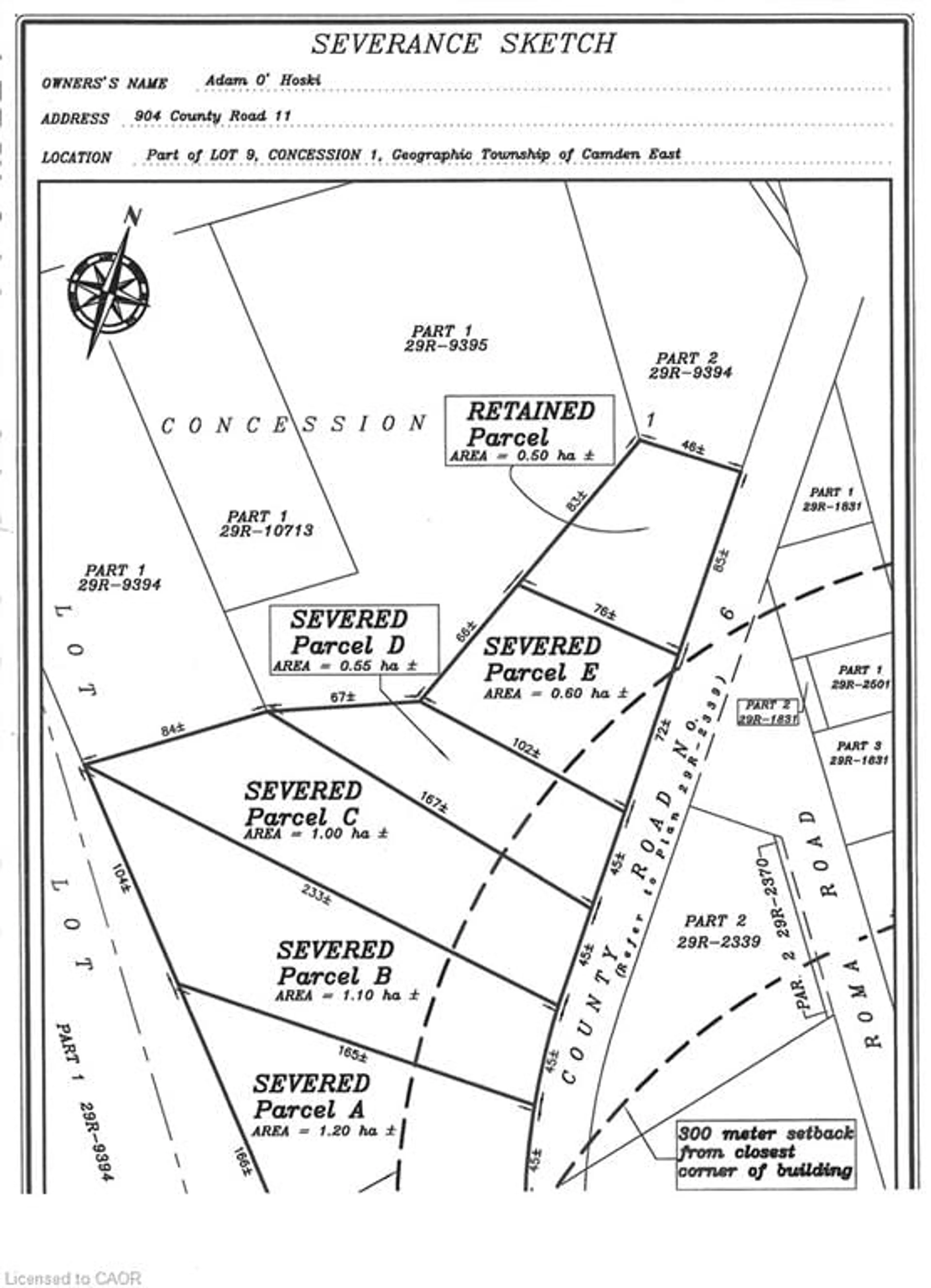 Picture of a map for 0 County Road 16, Napanee Ontario K7R 3L2