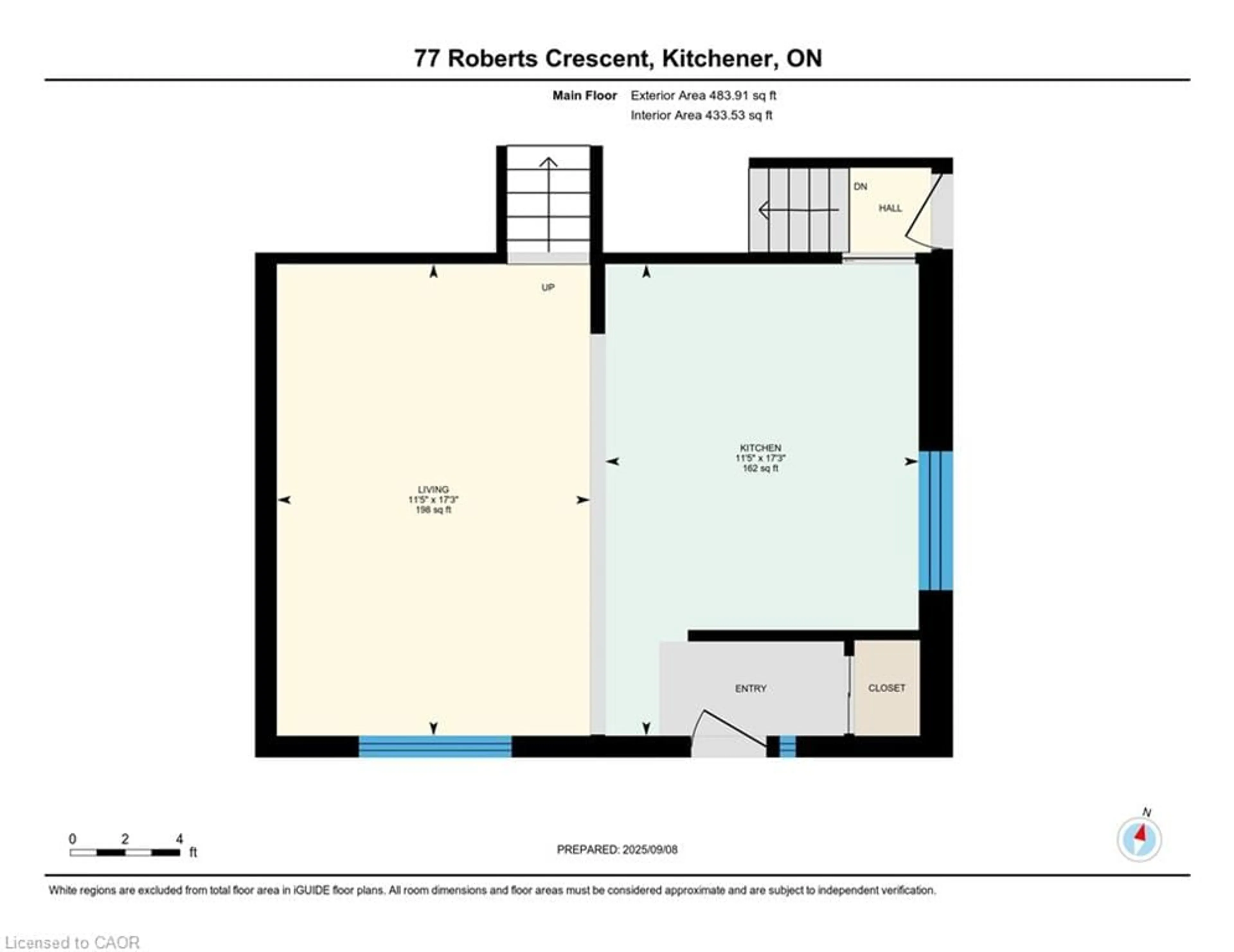 Floor plan for 77 Roberts Cres, Kitchener Ontario N2E 1A6