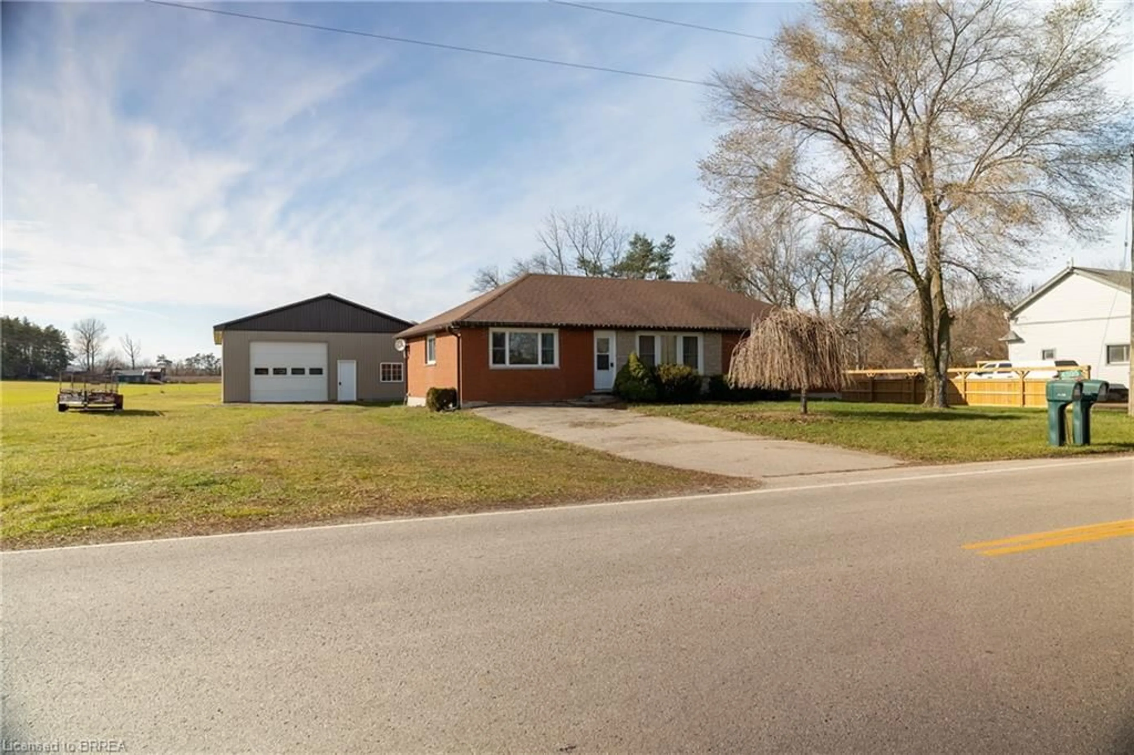 Home with brick exterior material, street for 4595 Kelvin Rd, Scotland Ontario N0E 1R0