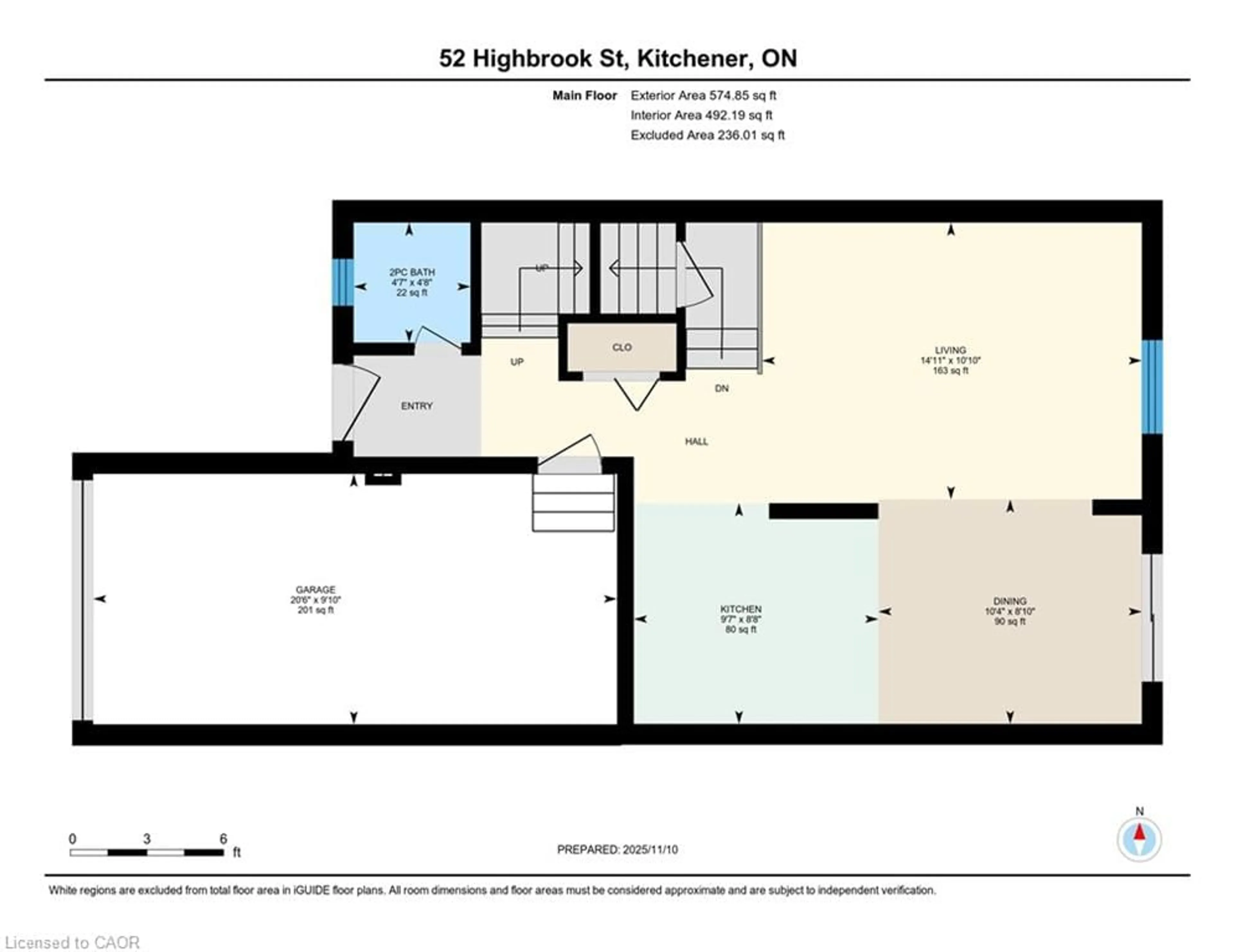 Floor plan for 52 Highbrook St, Kitchener Ontario N2E 3P1