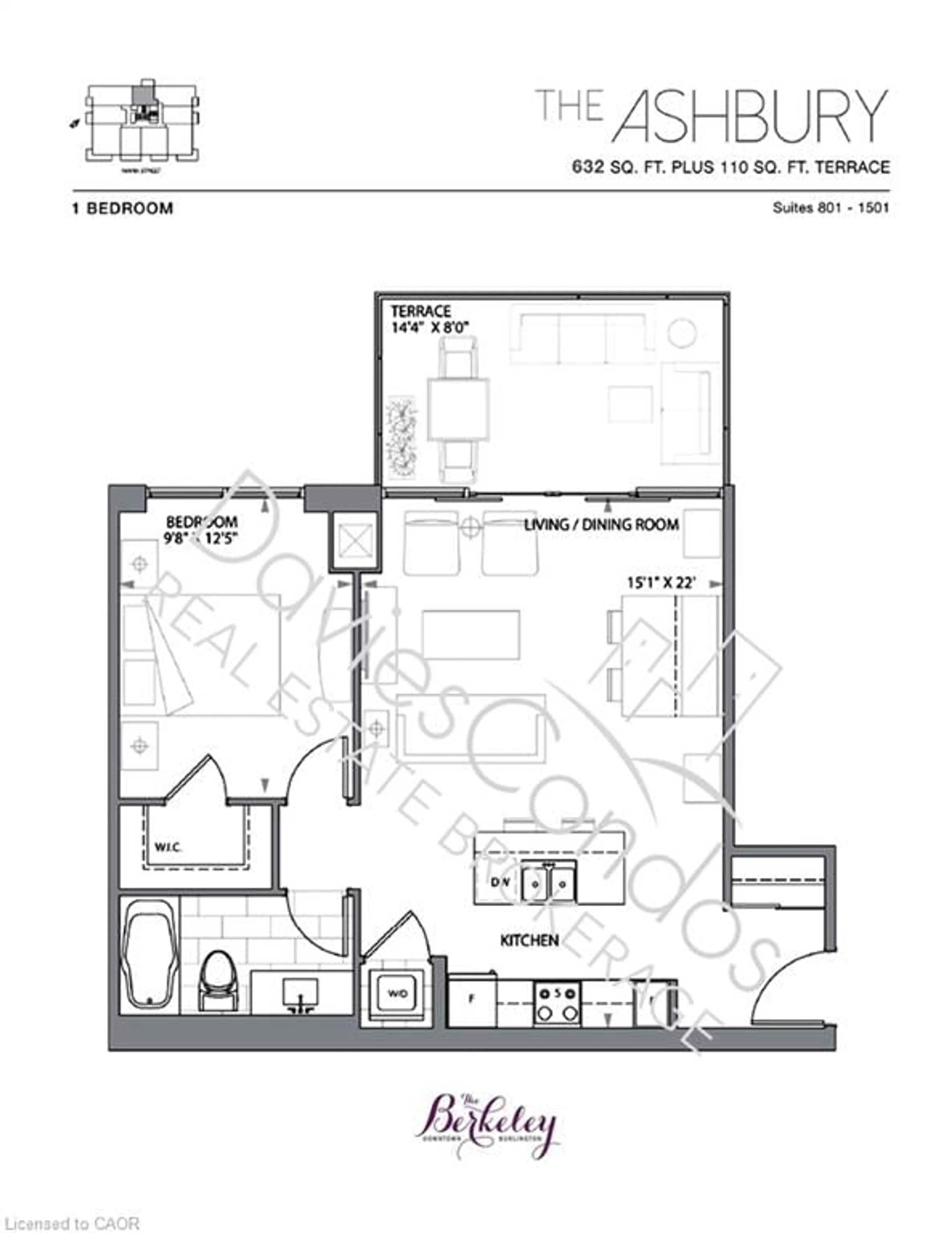 Floor plan for 2025 Maria St #1001, Burlington Ontario L7R 0E9