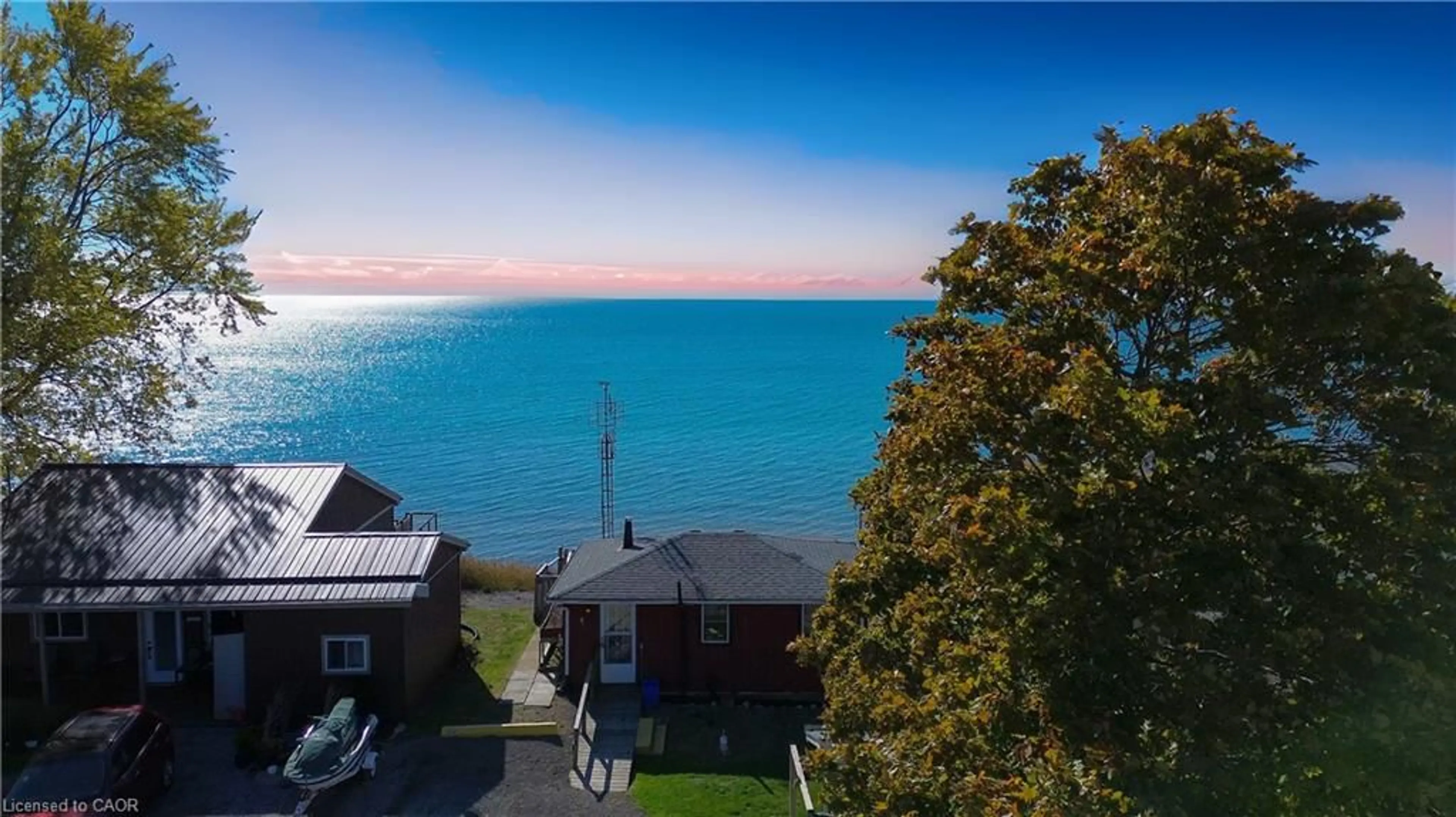 A pic from outside/outdoor area/front of a property/back of a property/a pic from drone, water/lake/river/ocean view for 370 South Coast Dr, Nanticoke Ontario N0A 1L0