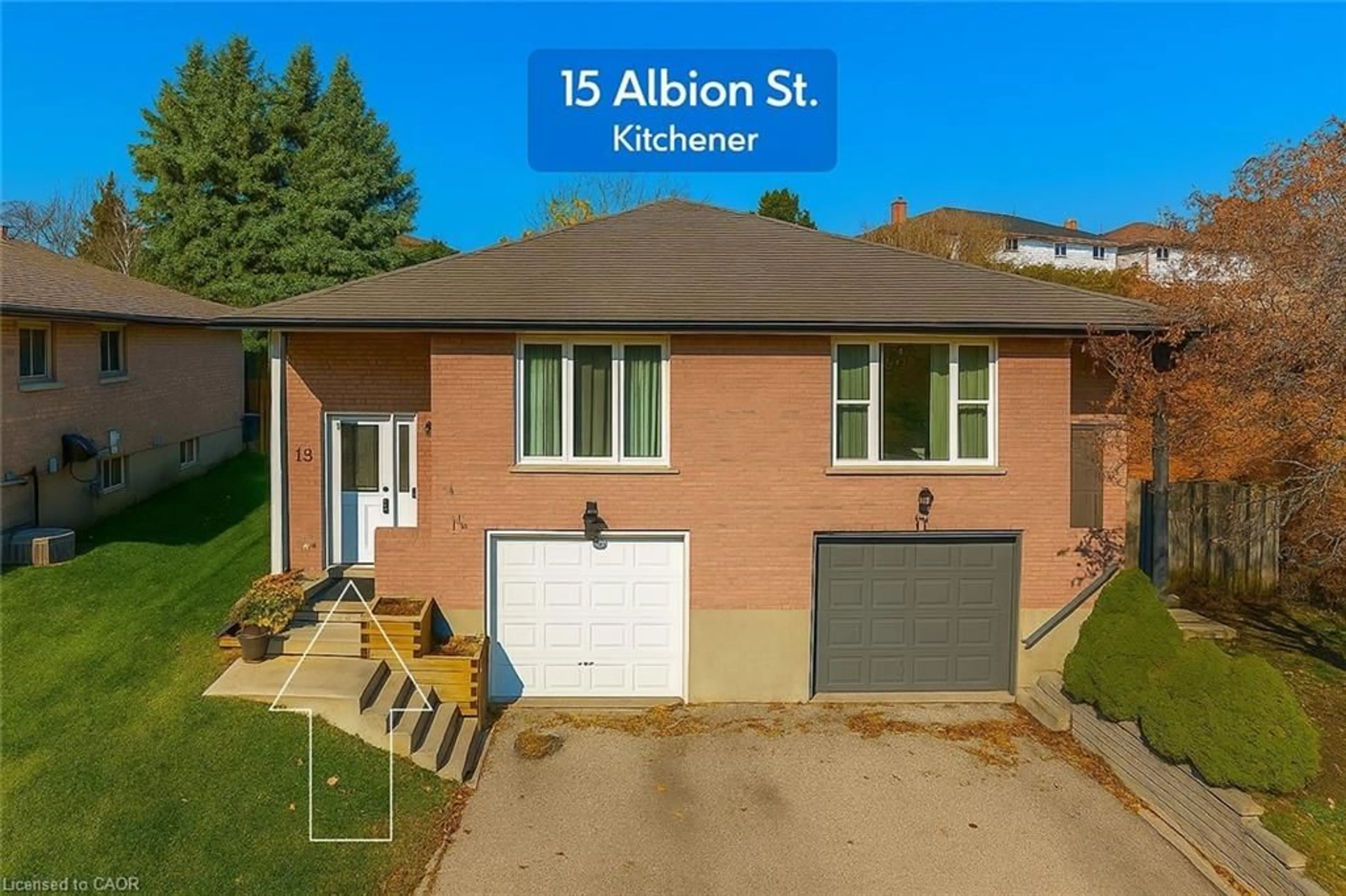 Home with brick exterior material, street for 15 Albion St, Kitchener Ontario N2E 2R9