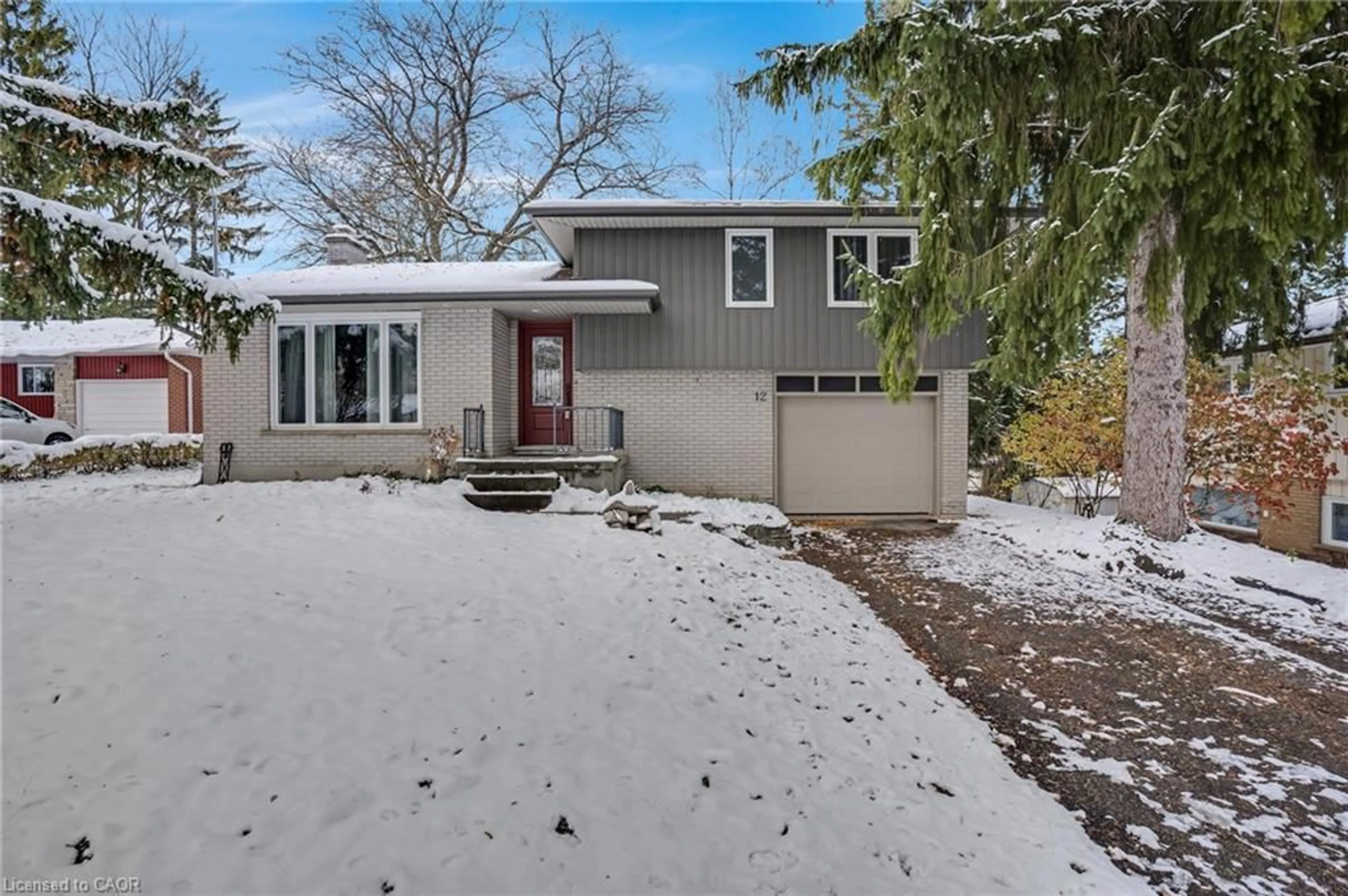 Home with vinyl exterior material, street for 12 Sycamore Pl, Kitchener Ontario N2M 4G1