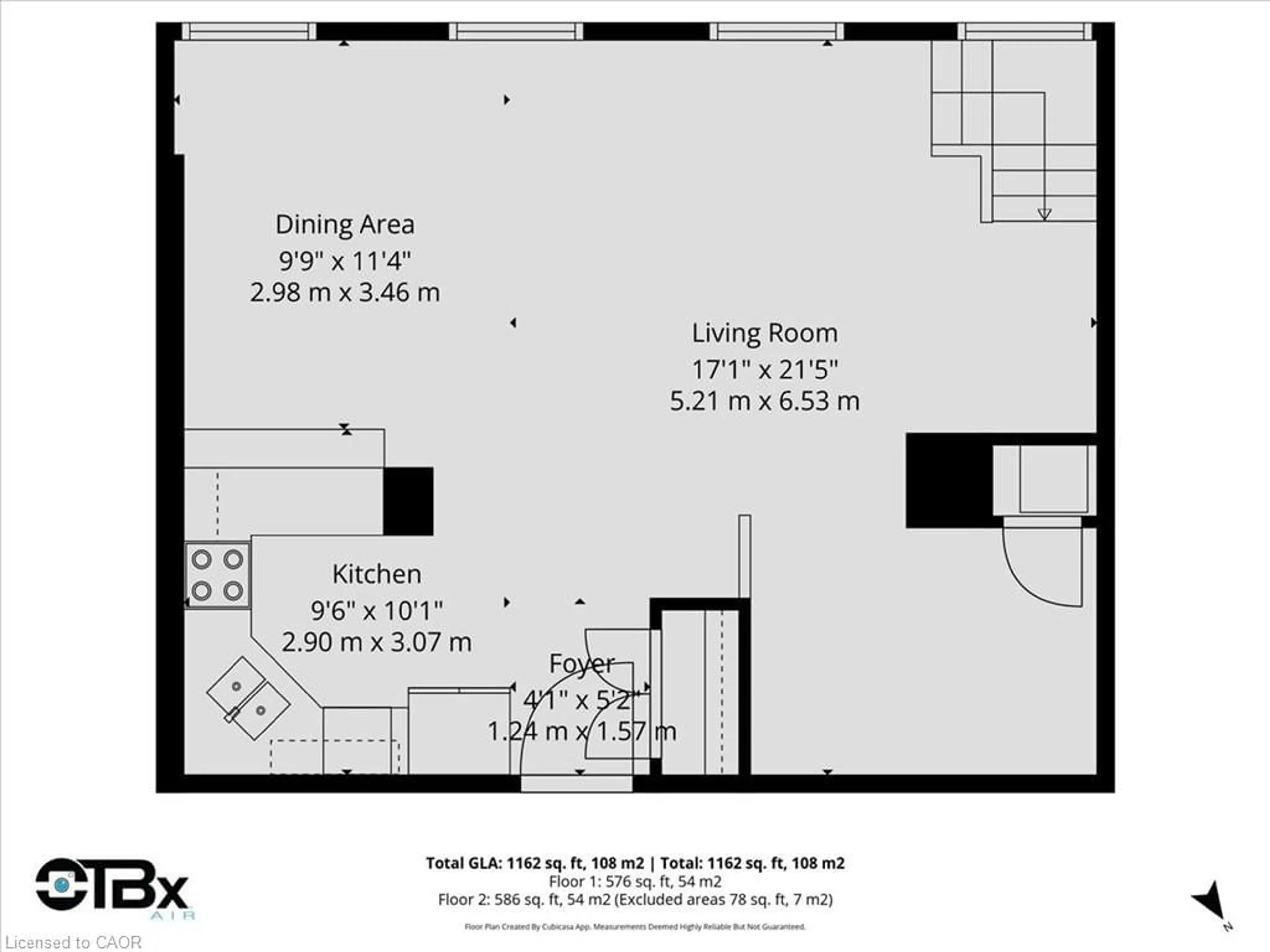 Floor plan for 73 Garfield Ave #1B, Hamilton Ontario L8M 2S3