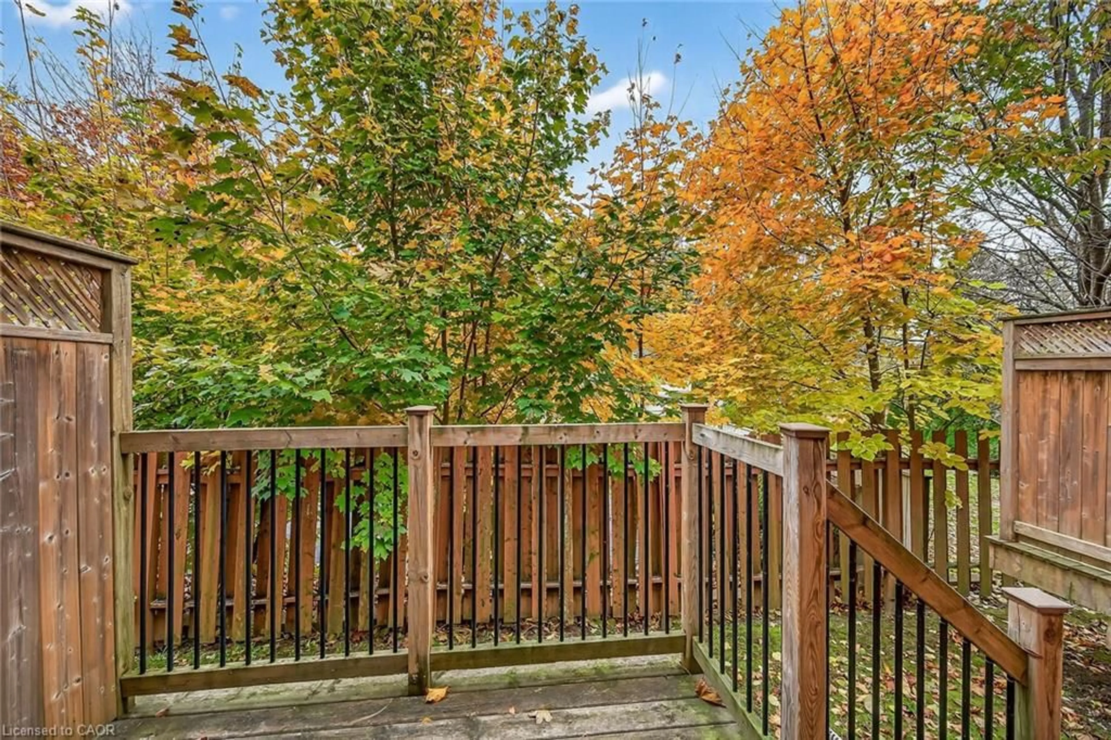 Patio, forest/trees view for 54 Argyle St #11, Caledonia Ontario N3W 1H9