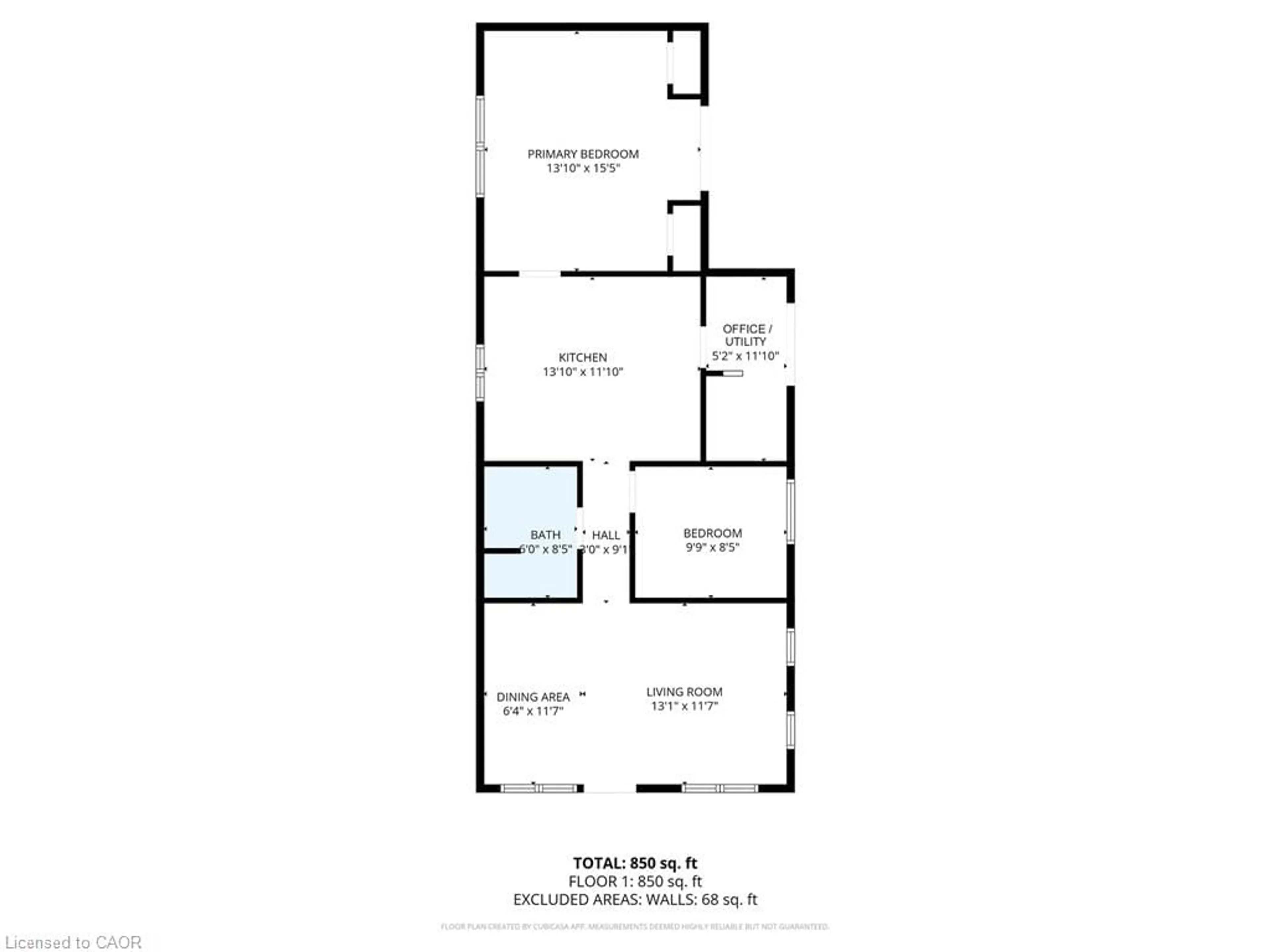 Floor plan for 654 West 5th St, Hamilton Ontario L9C 3R2