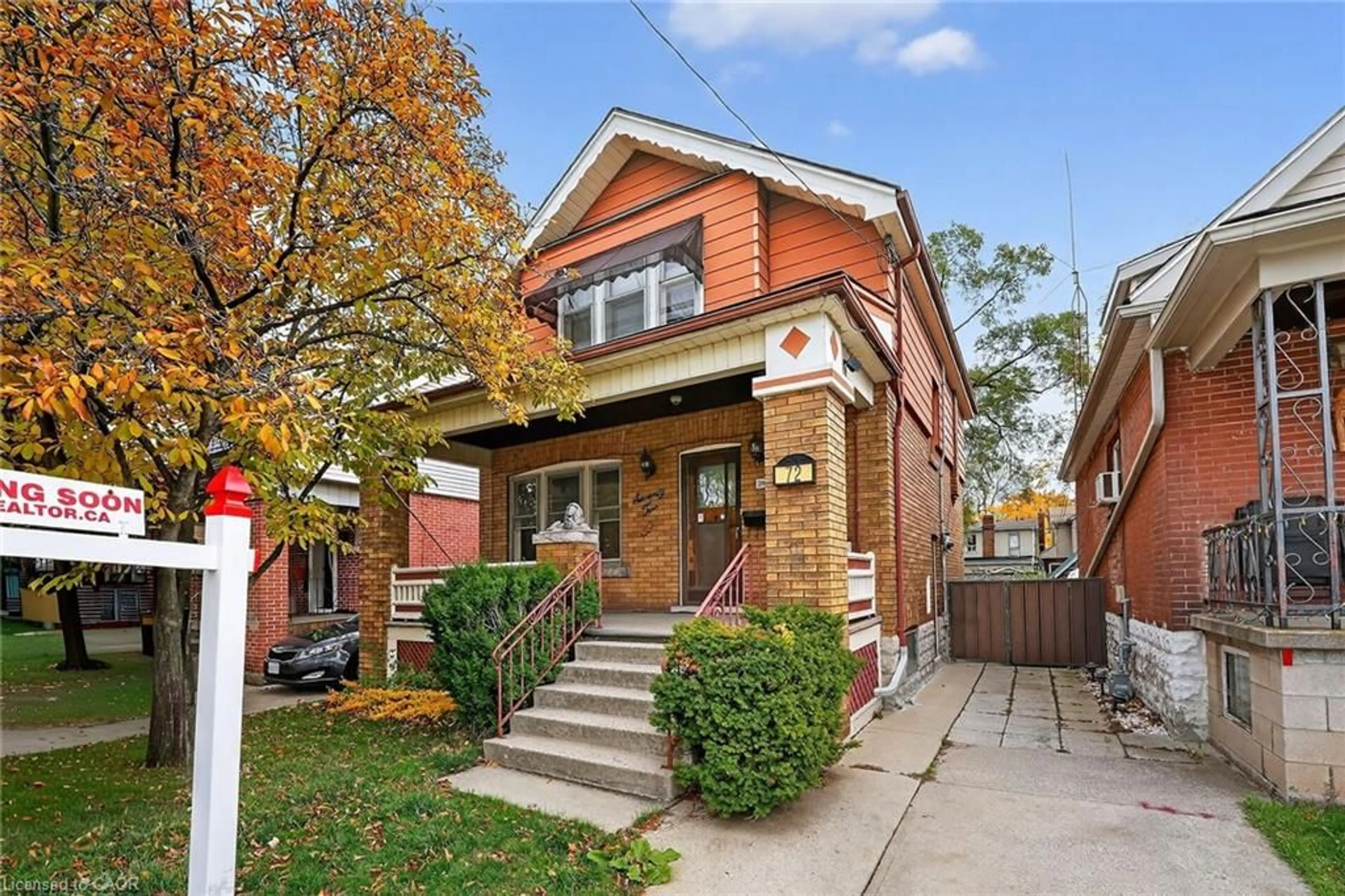 Home with brick exterior material, street for 72 London St, Hamilton Ontario L8H 4B5