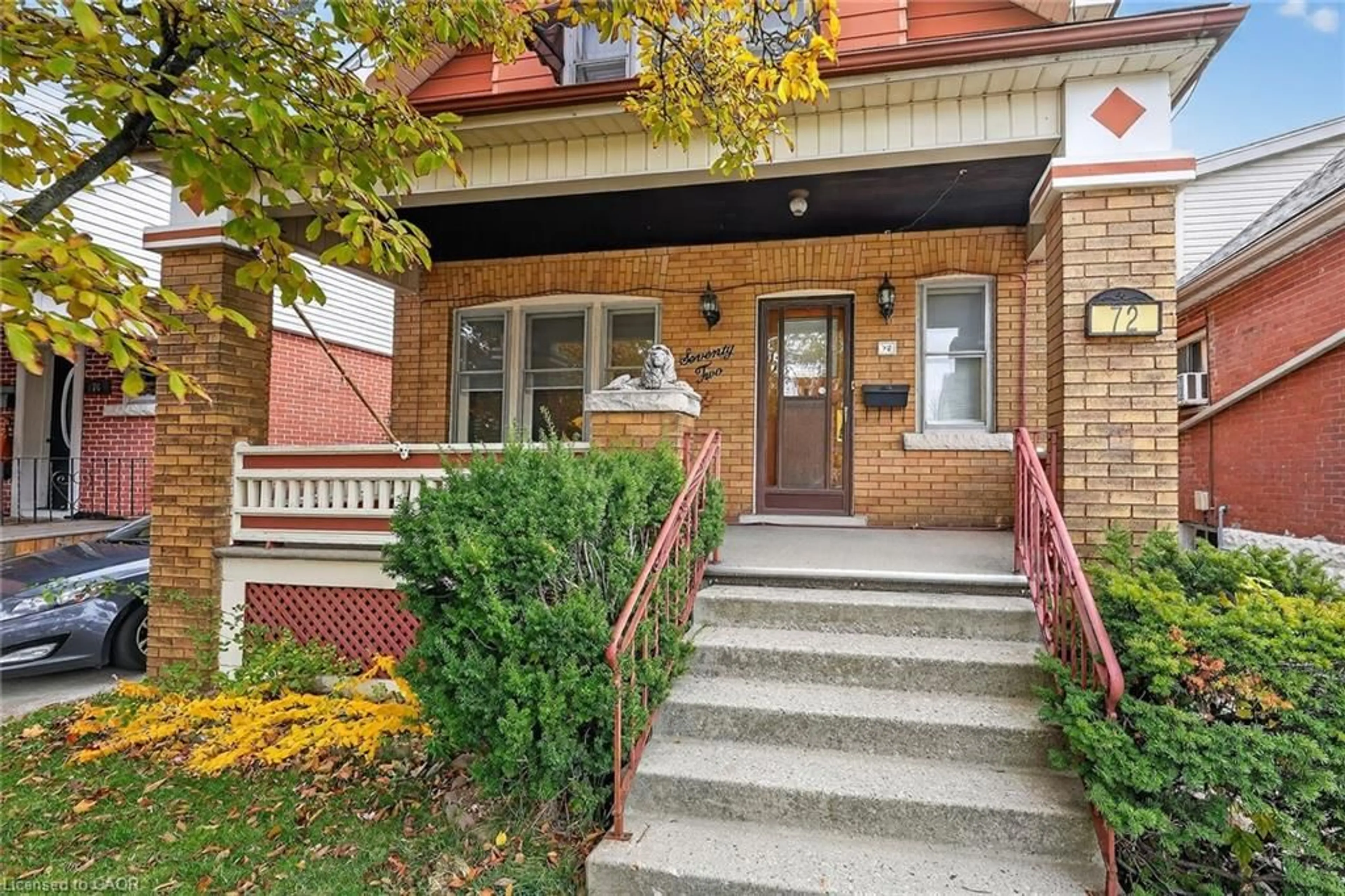 Home with brick exterior material, street for 72 London St, Hamilton Ontario L8H 4B5