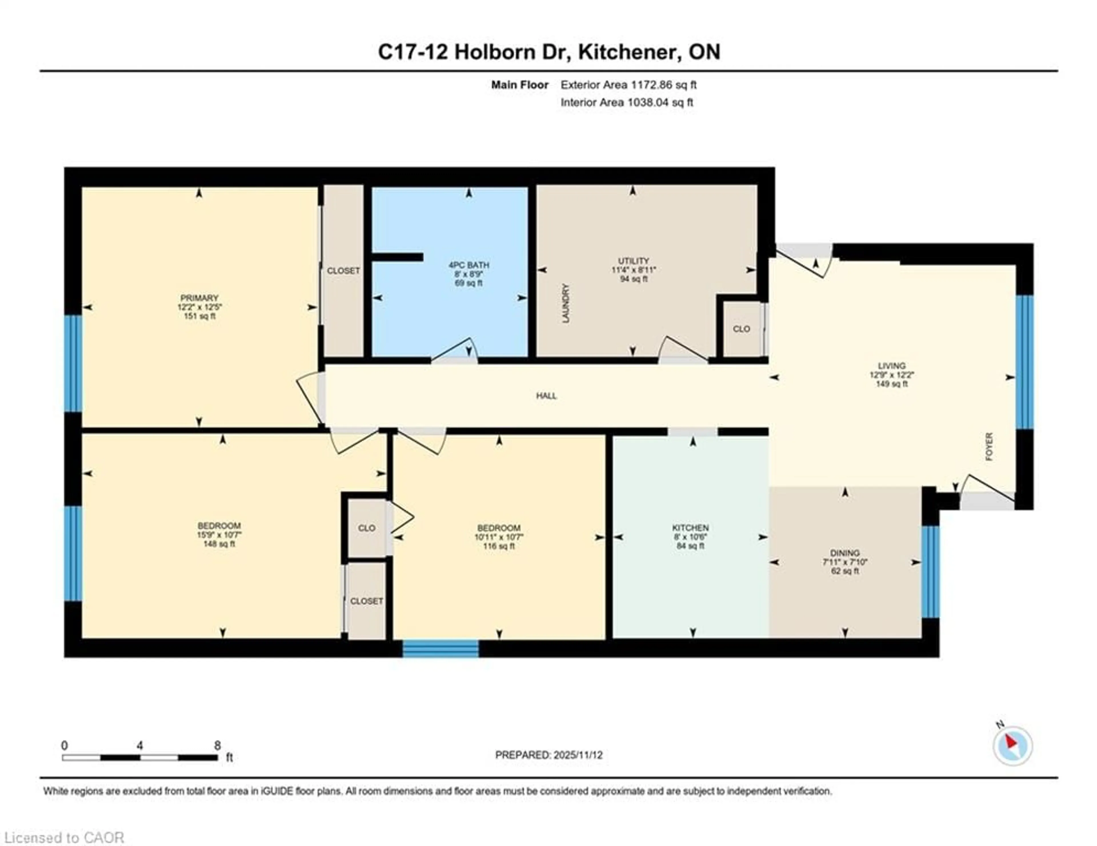 Floor plan for 12 Holborn Dr #C17, Kitchener Ontario N2A 0A4