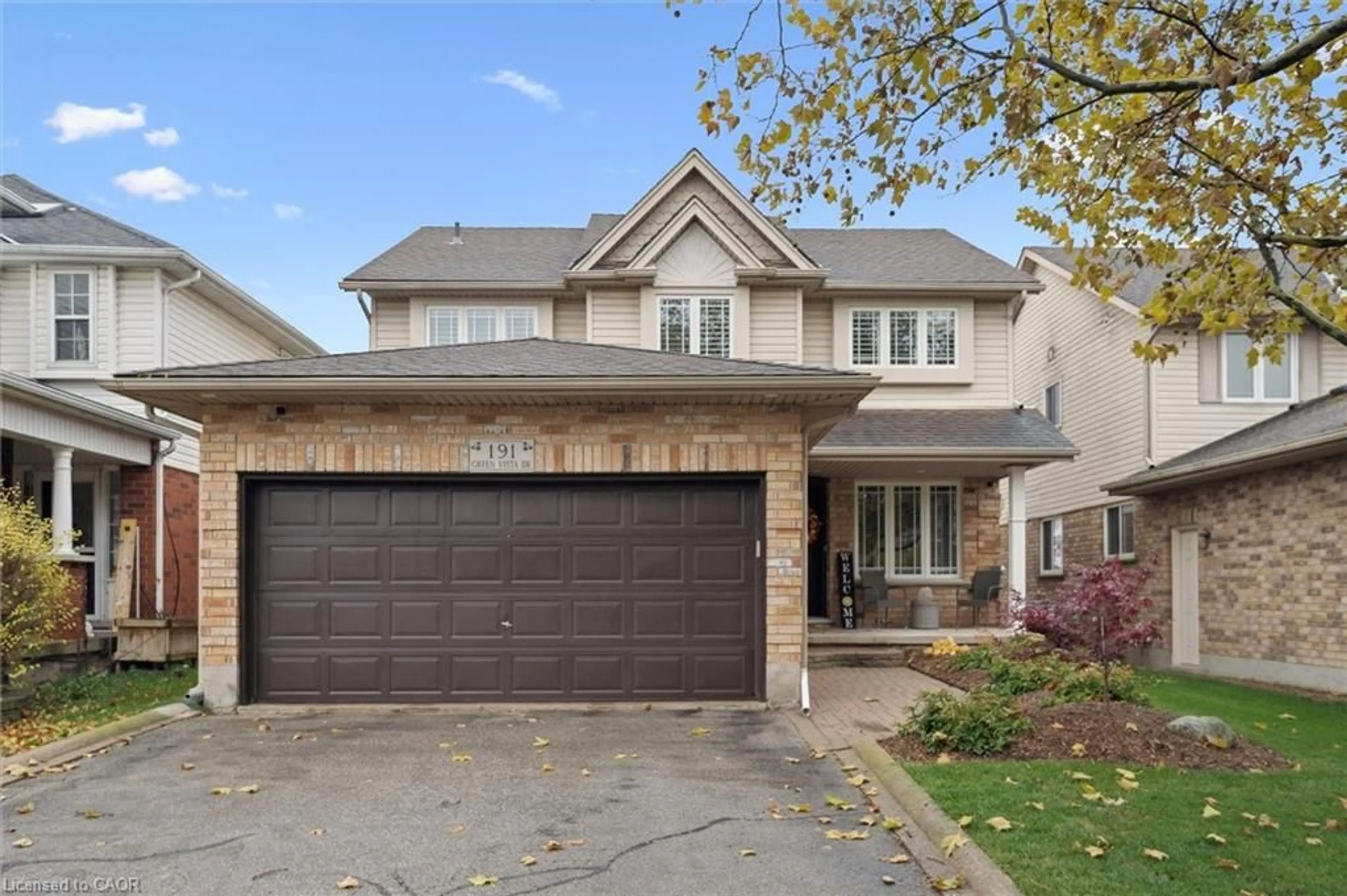 Home with brick exterior material, street for 191 Green Vista Dr, Cambridge Ontario N1T 1Y9