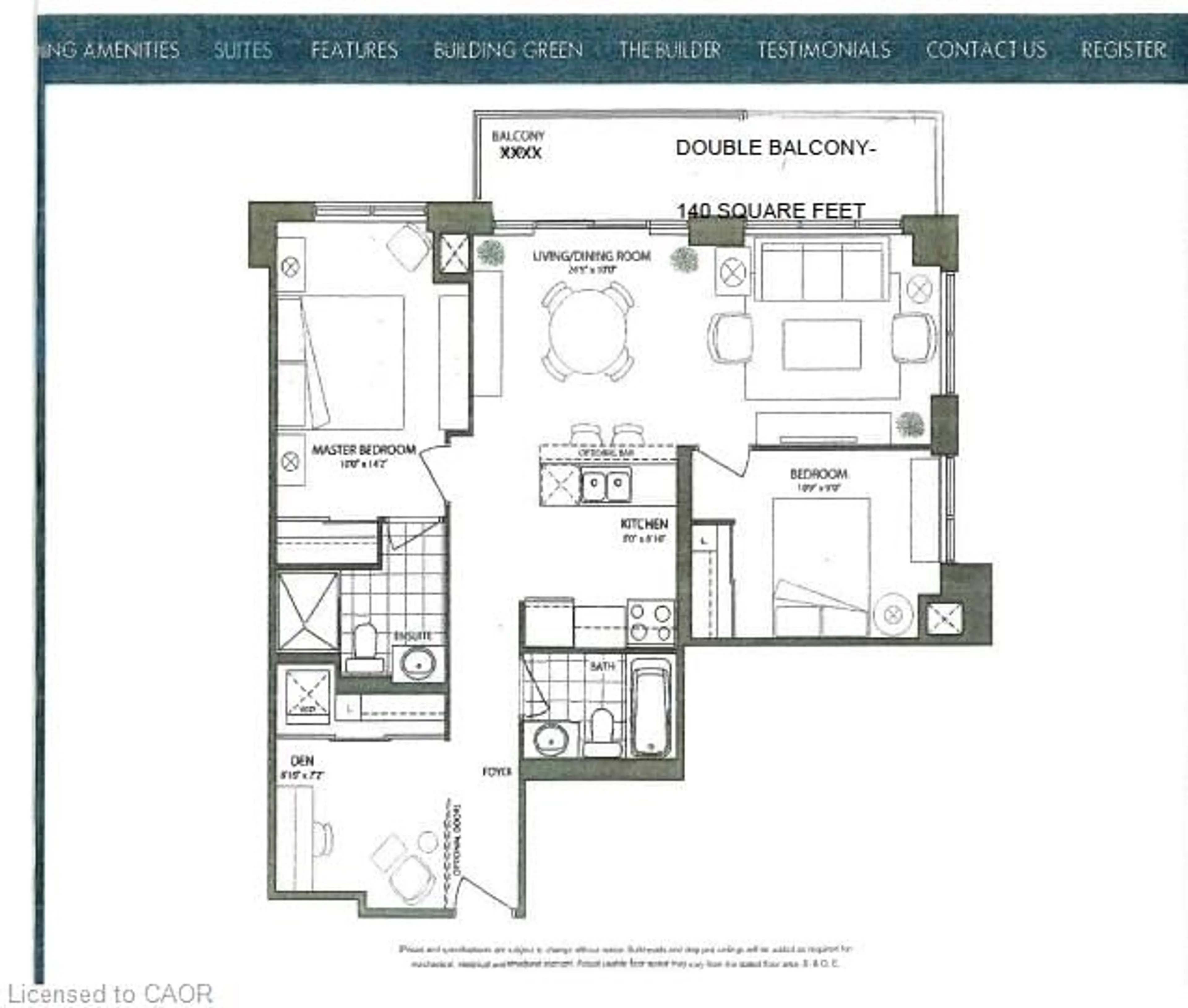 Floor plan for 150 Water St #1007, Cambridge Ontario N1R 0B5