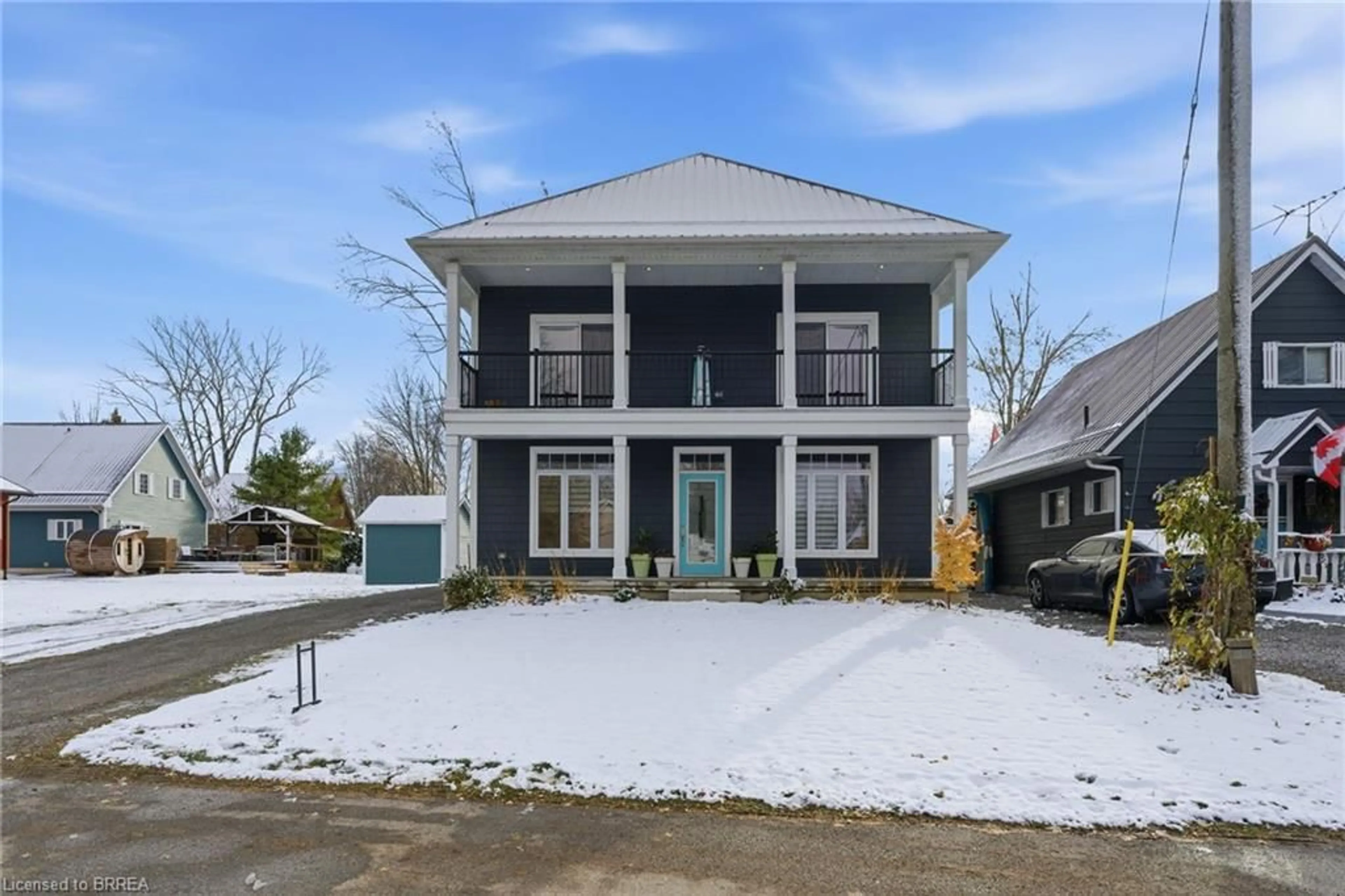 Home with vinyl exterior material, street for 8 Arnold St, Turkey Point Ontario N0E 1T0