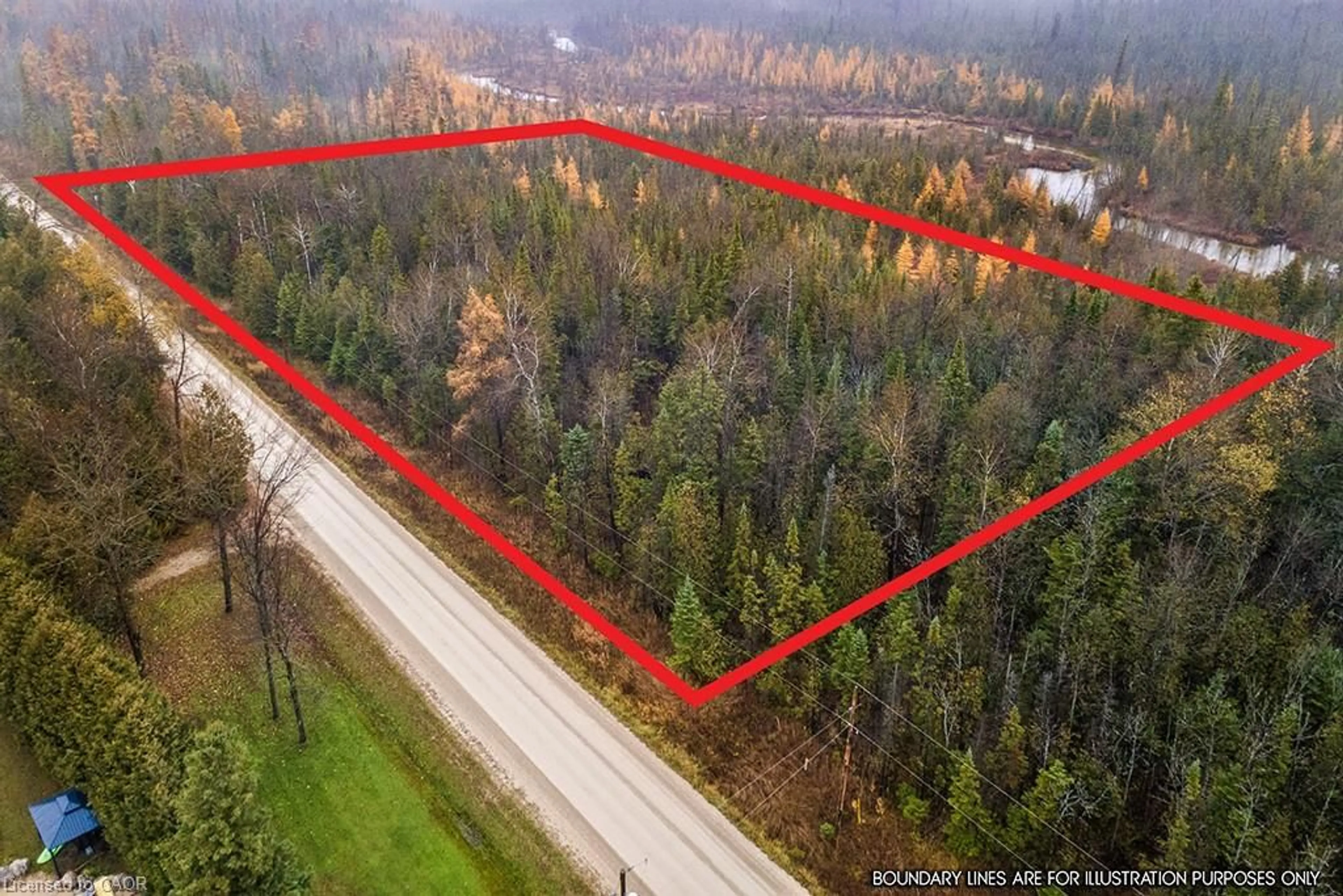 A pic from outside/outdoor area/front of a property/back of a property/a pic from drone, forest/trees view for PT LT 11 Concession 11, West Grey Ontario N0C 1H0