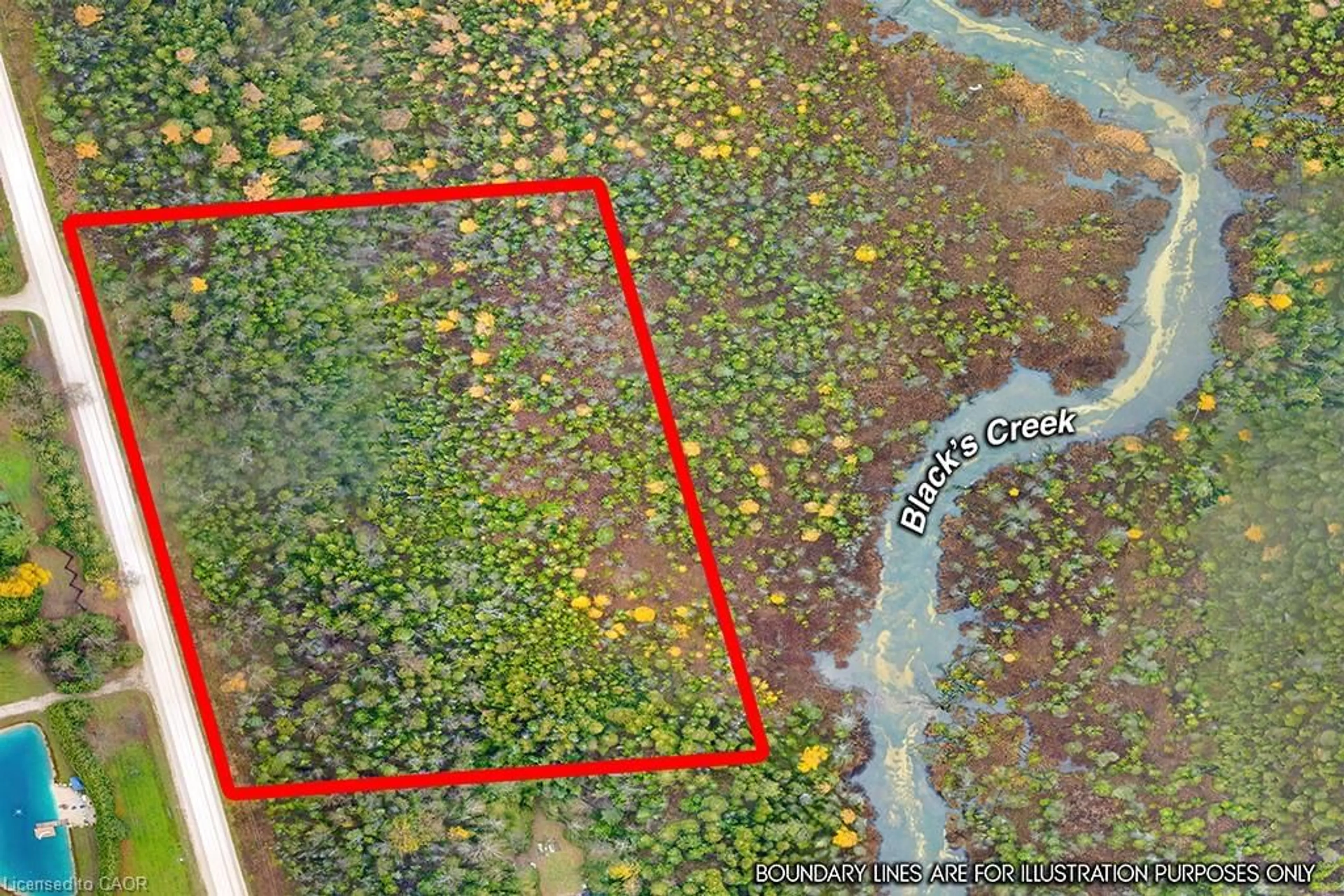 A pic from outside/outdoor area/front of a property/back of a property/a pic from drone, forest/trees view for PT LT 11 Concession 11, West Grey Ontario N0C 1H0