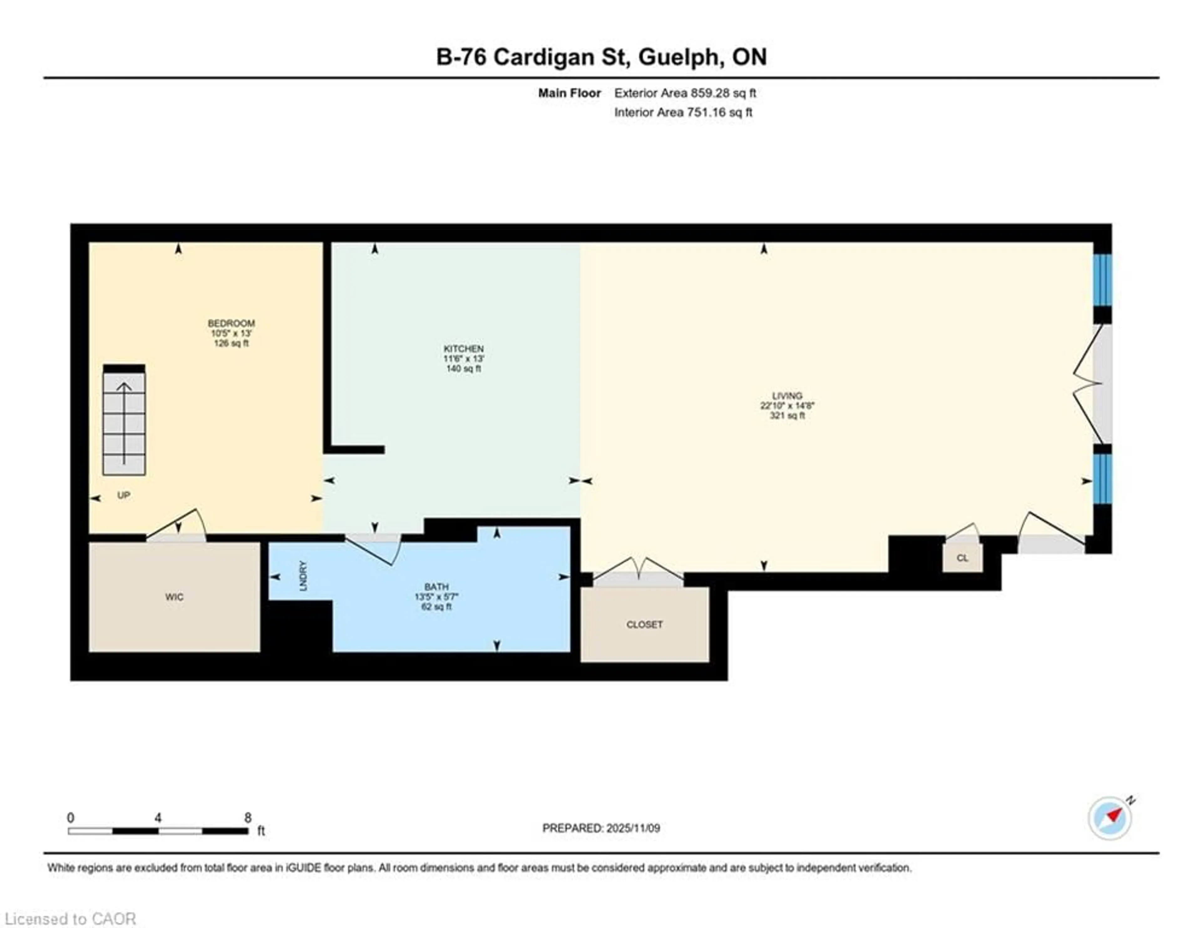Floor plan for 76B Cardigan St, Guelph Ontario N1H 0A4