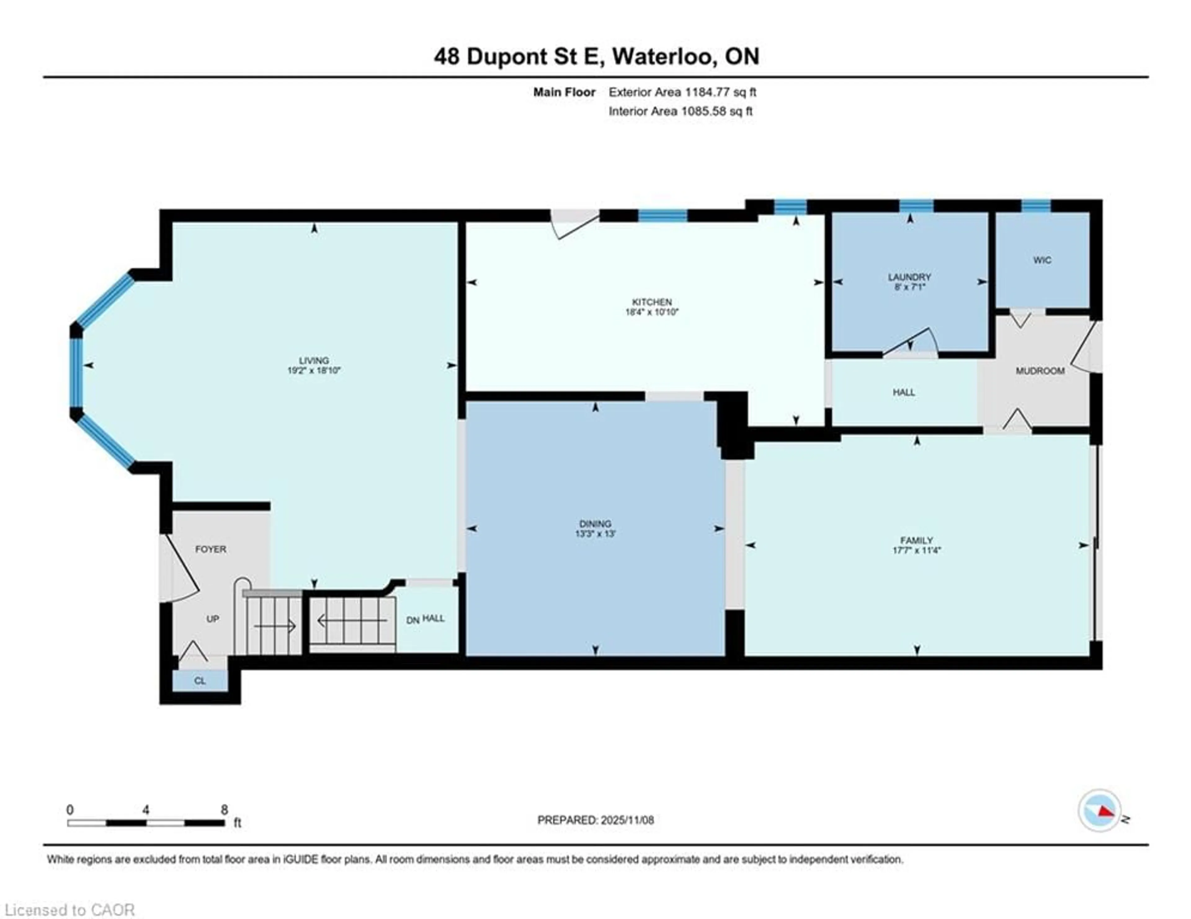 Floor plan for 48 Dupont St, Waterloo Ontario N2J 2G9