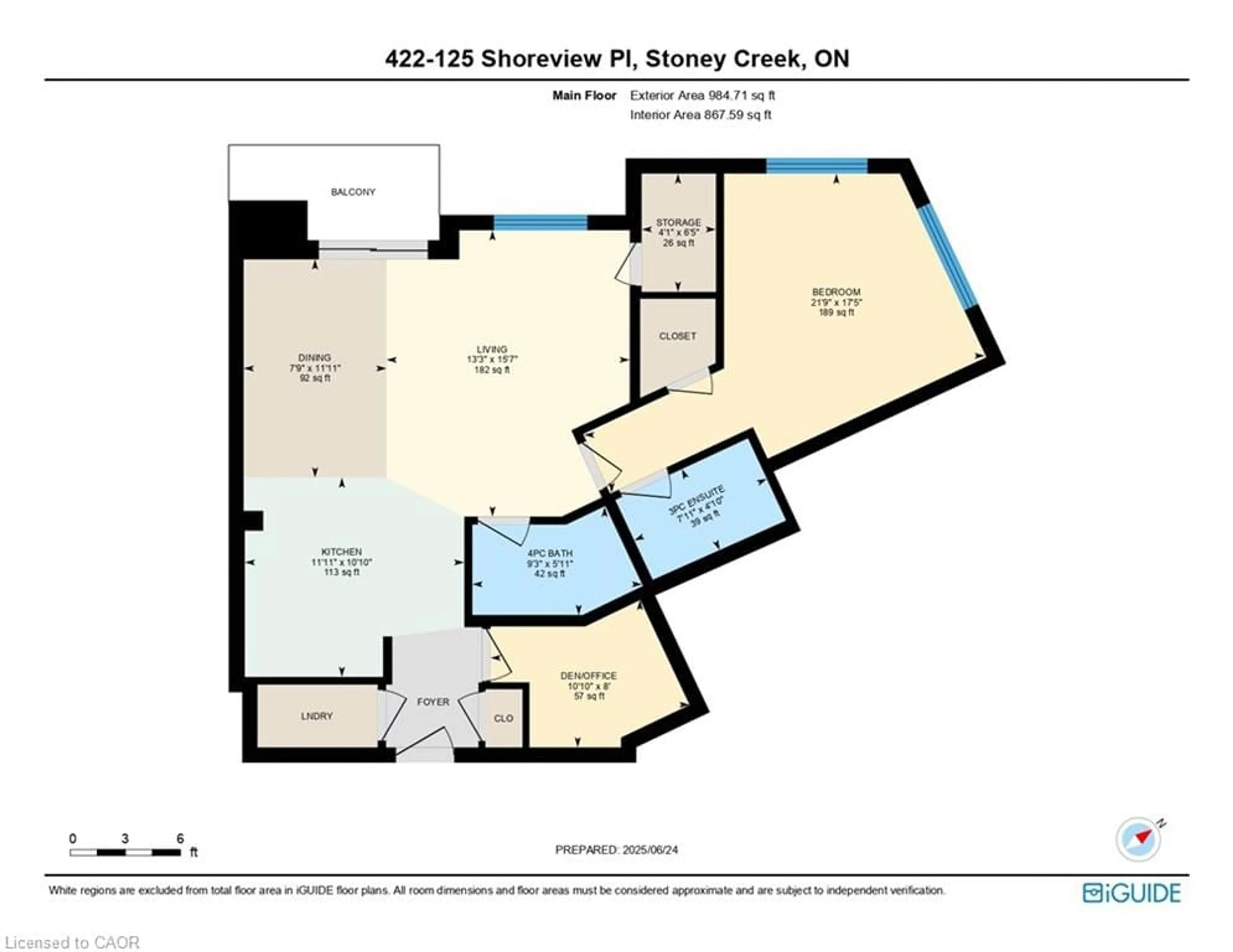 Floor plan for 125 Shoreview Pl #422, Stoney Creek Ontario L8E 0K3