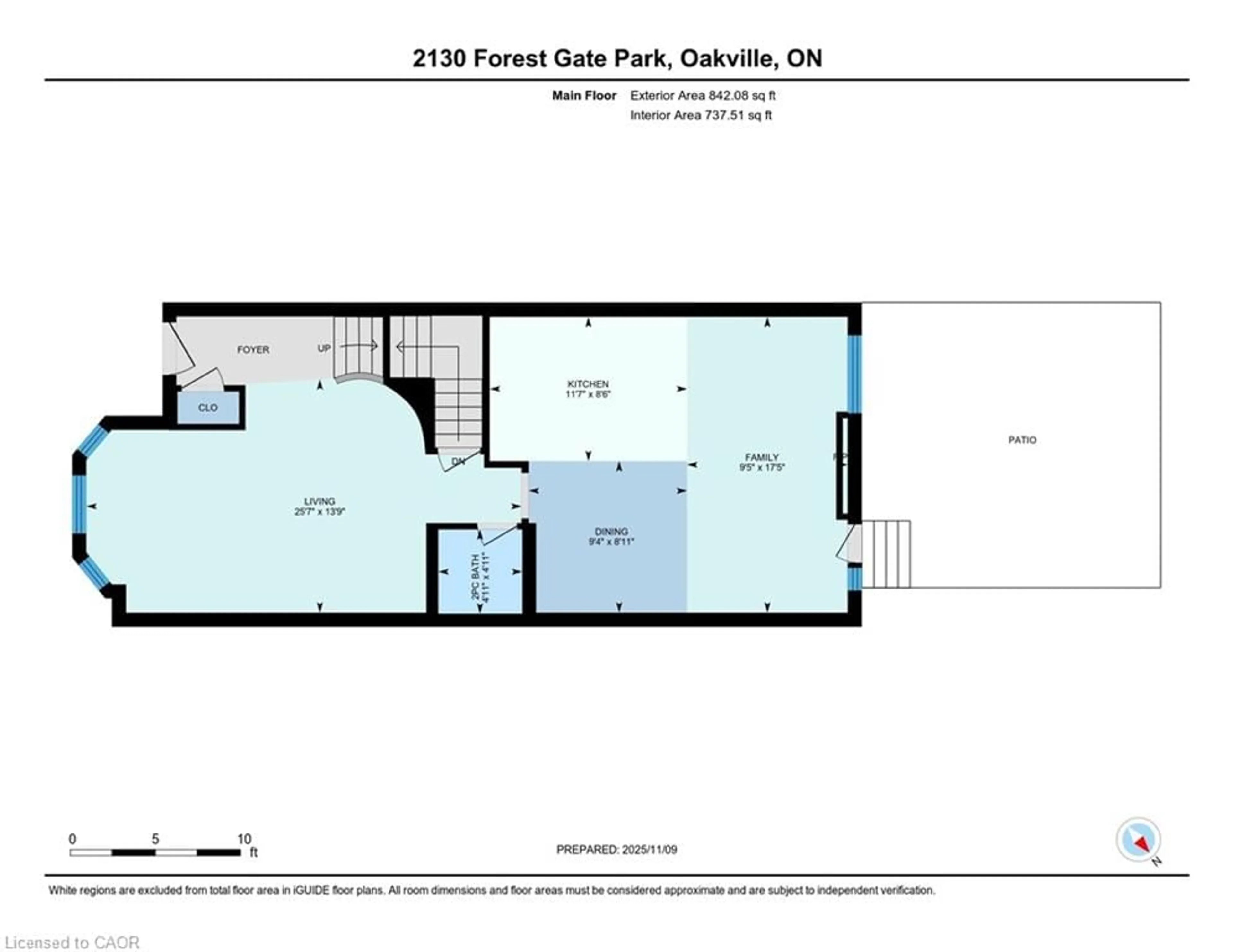 Floor plan for 2130 Forest Gate Pk, Oakville Ontario L6M 4B4