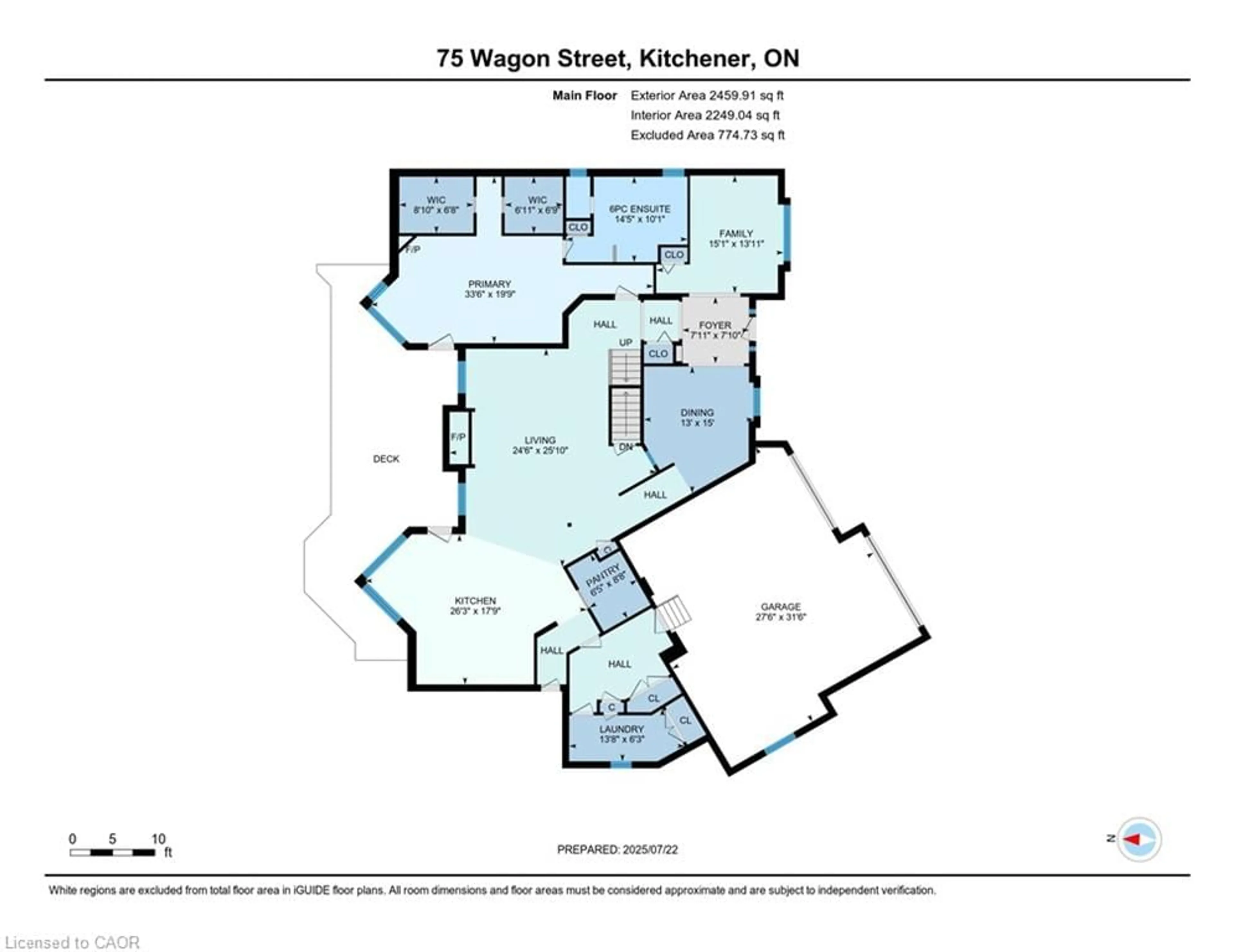 Floor plan for 75 Wagon St, Kitchener Ontario N2P 2V2