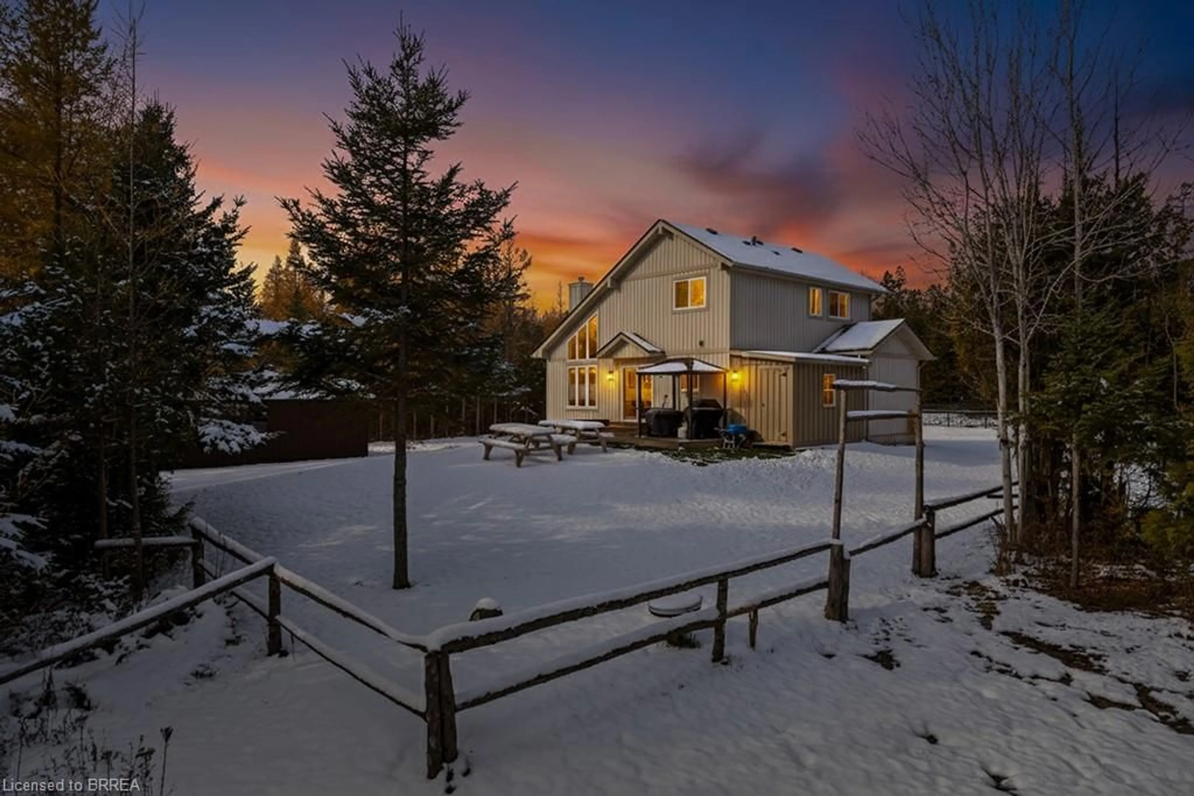 A pic from outside/outdoor area/front of a property/back of a property/a pic from drone, mountain view for 290 Myles Bay Shore Rd, Bruce Ontario N0H 1W0