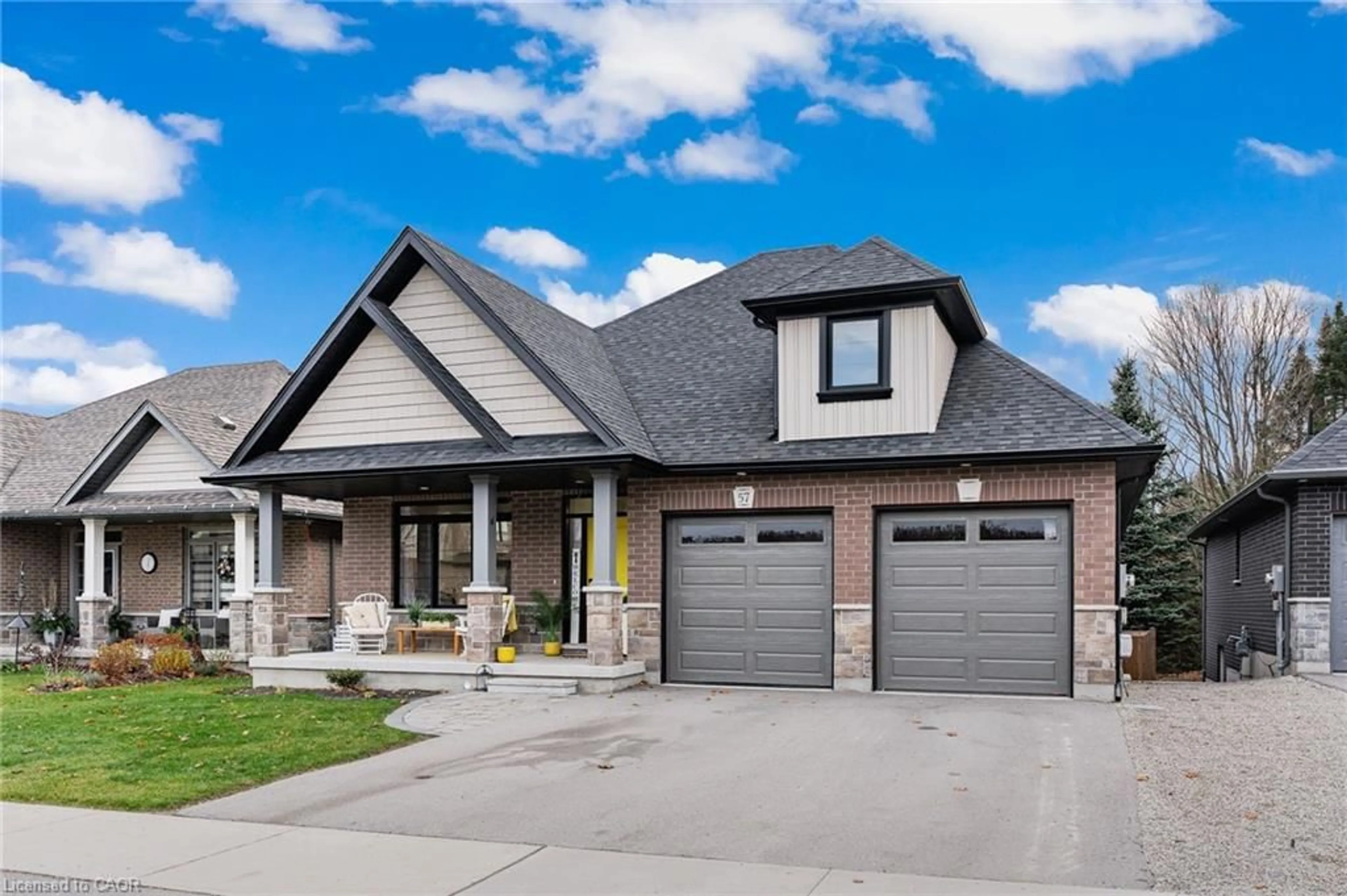 Home with brick exterior material, street for 57 Cutting Dr, Elora Ontario N0B 1S0