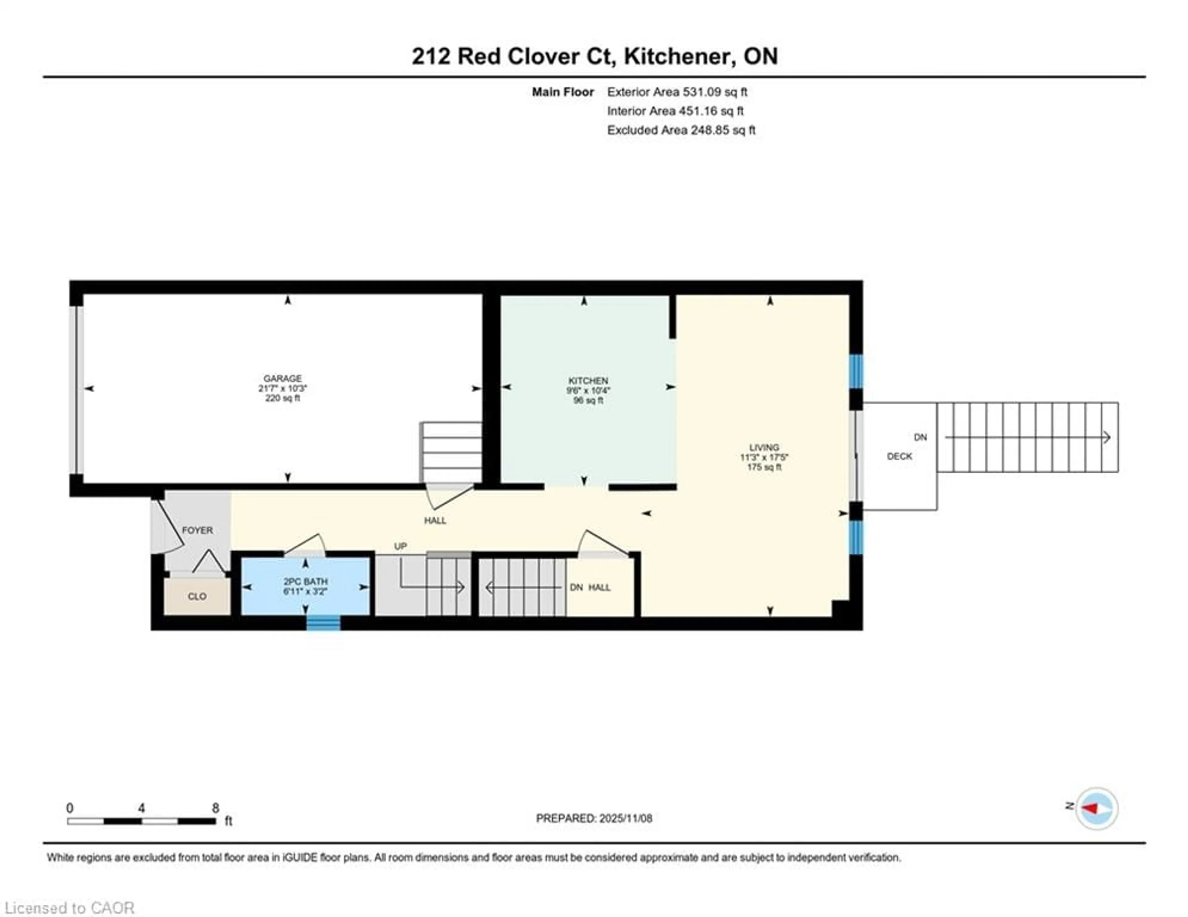 Floor plan for 212 Red Clover Crt, Kitchener Ontario N2E 4J5